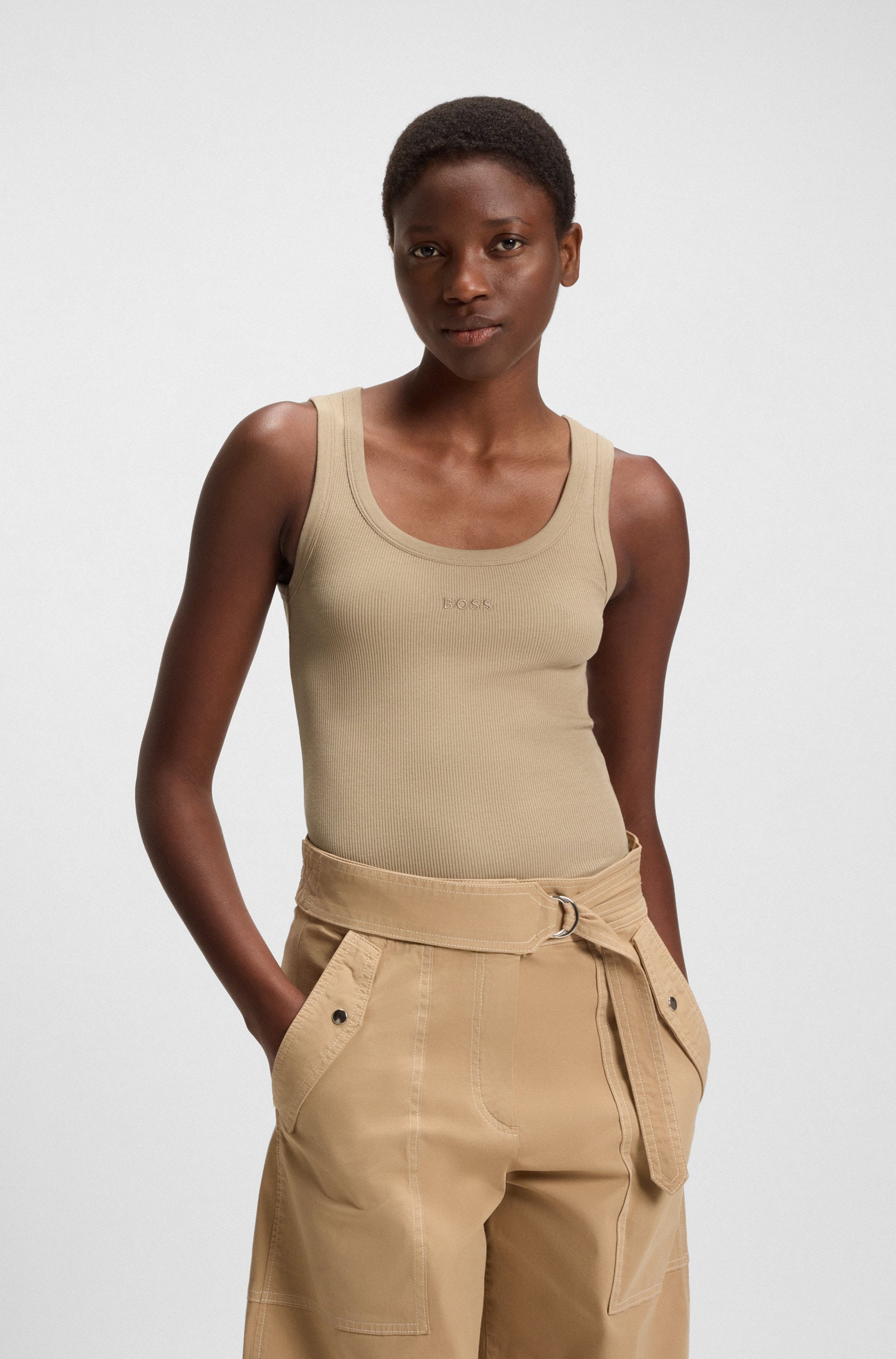 BOSS ORANGE Longtop "Ematite Premium Damenmode", mit Rundhalsausschnitt günstig online kaufen