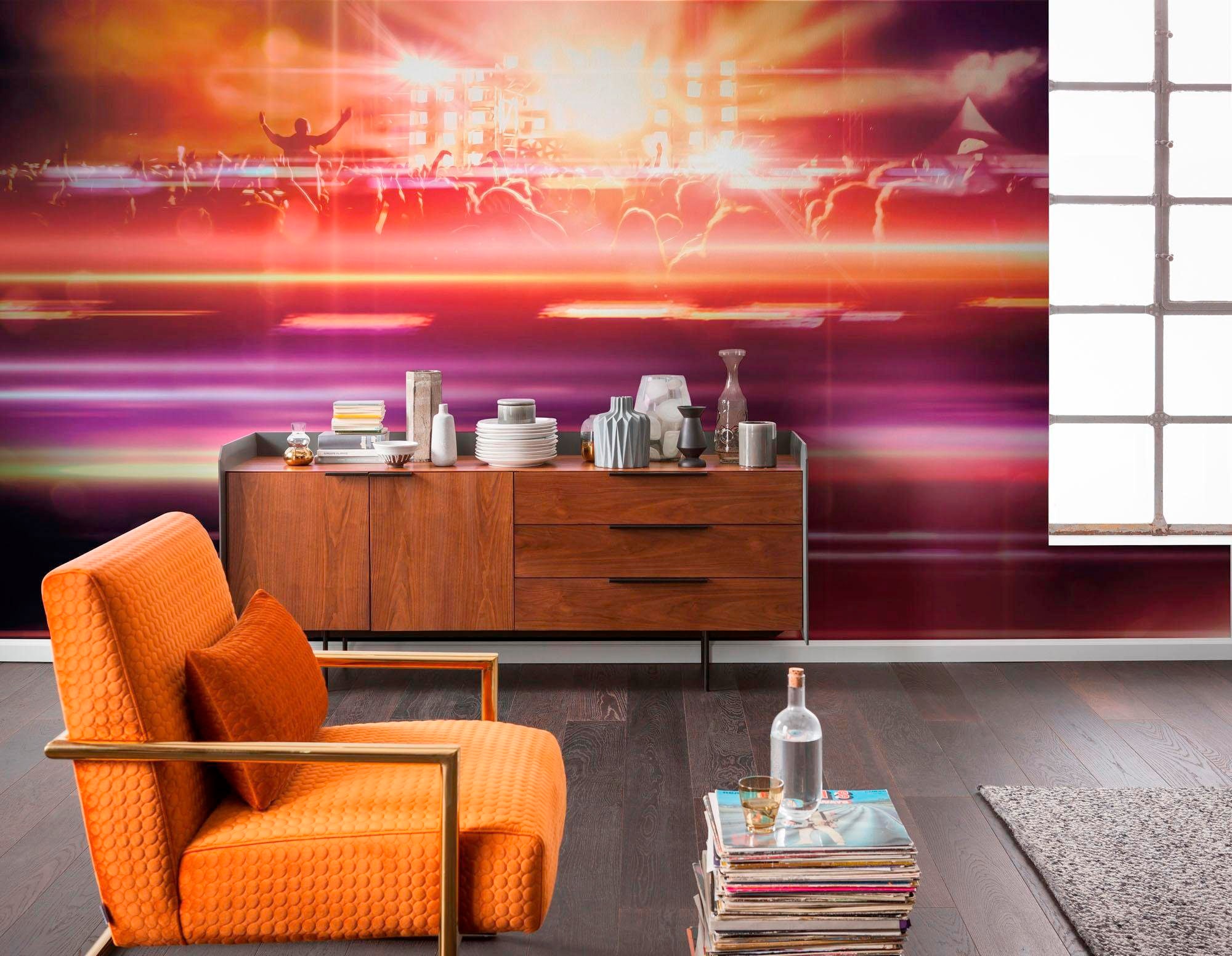 Komar Vliestapete »Digitaldruck Vlies - Open Air Rock - Größe 400 x 250 cm«, bedruckt, Wohnzimmer, Schlafzimmer