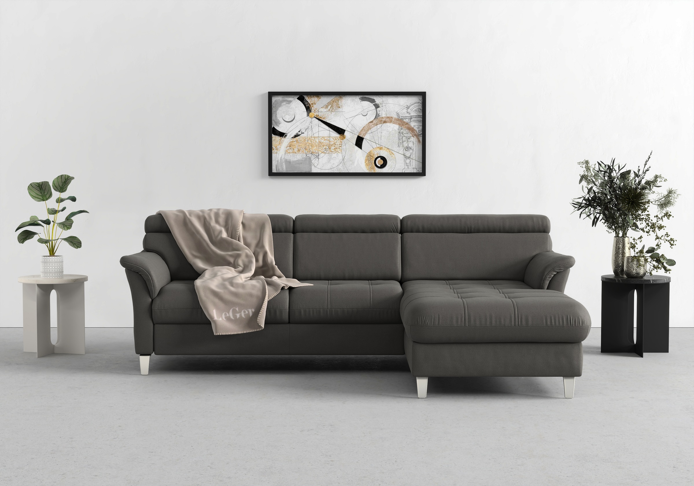 Thumbnail - sit&more Ecksofa "Marano L-Form" inklusive Kopfteilverstellung, wahlweise mit Bettfunktion, Bettkasten