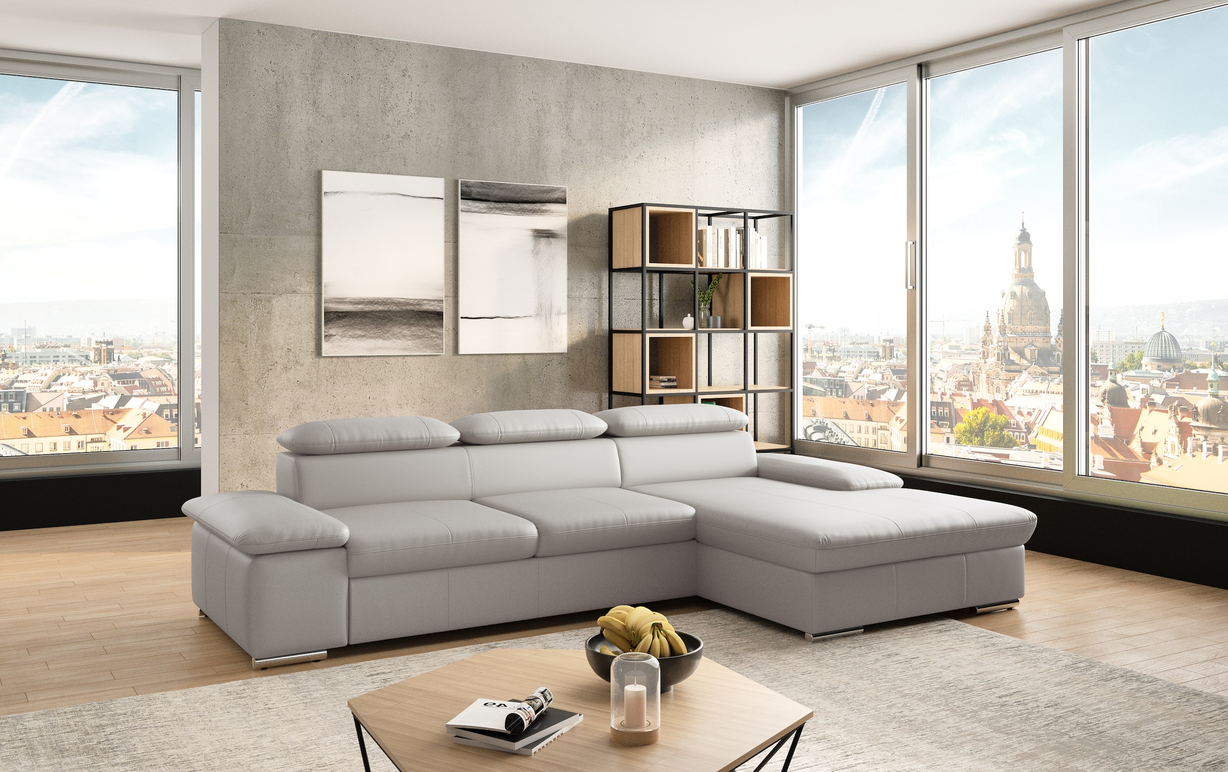 sit&more Ecksofa "Valantine L-Form, B: 286 cm" mit Arm- & Kopfteilverstellu günstig online kaufen