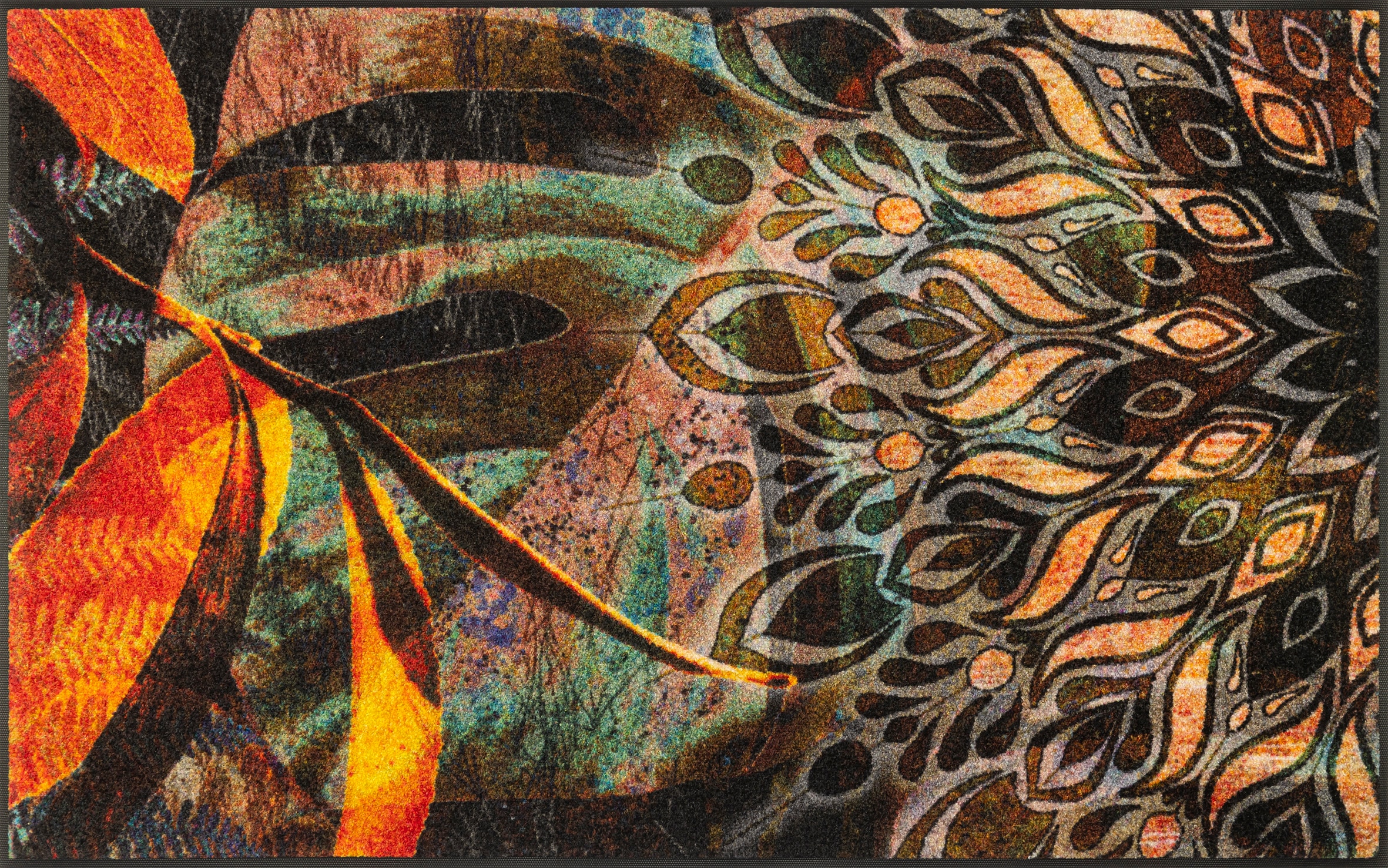 wash+dry by Kleen-Tex Fußmatte "Jungle Dance" rechteckig 7 mm Höhe günstig online kaufen