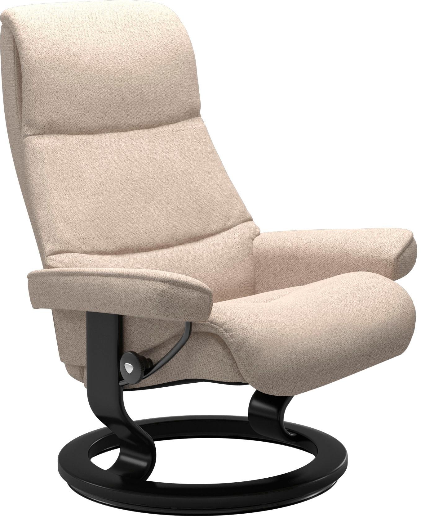 Stressless® Relaxsessel »View«, (Set, Relaxsessel mit Hocker), mit Classic Base, Größe M,Gestell Schwarz