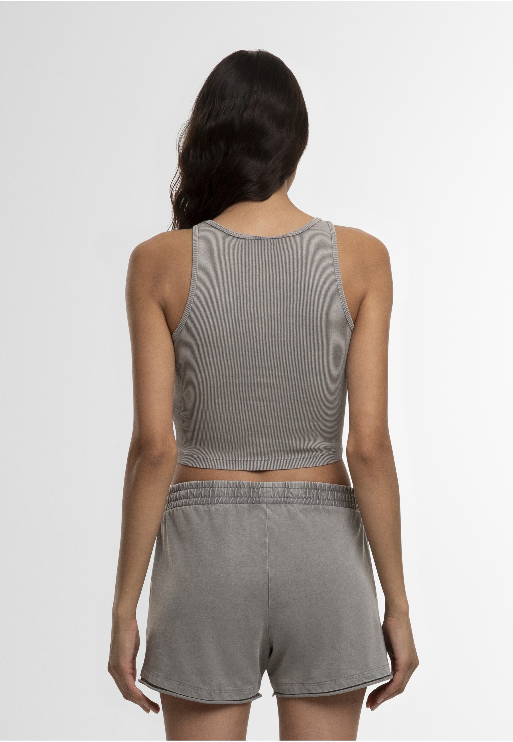 URBAN CLASSICS T-Shirt »Urban Classics Ladies Washed Rib Jersey Cropped Top« 1 Stk.