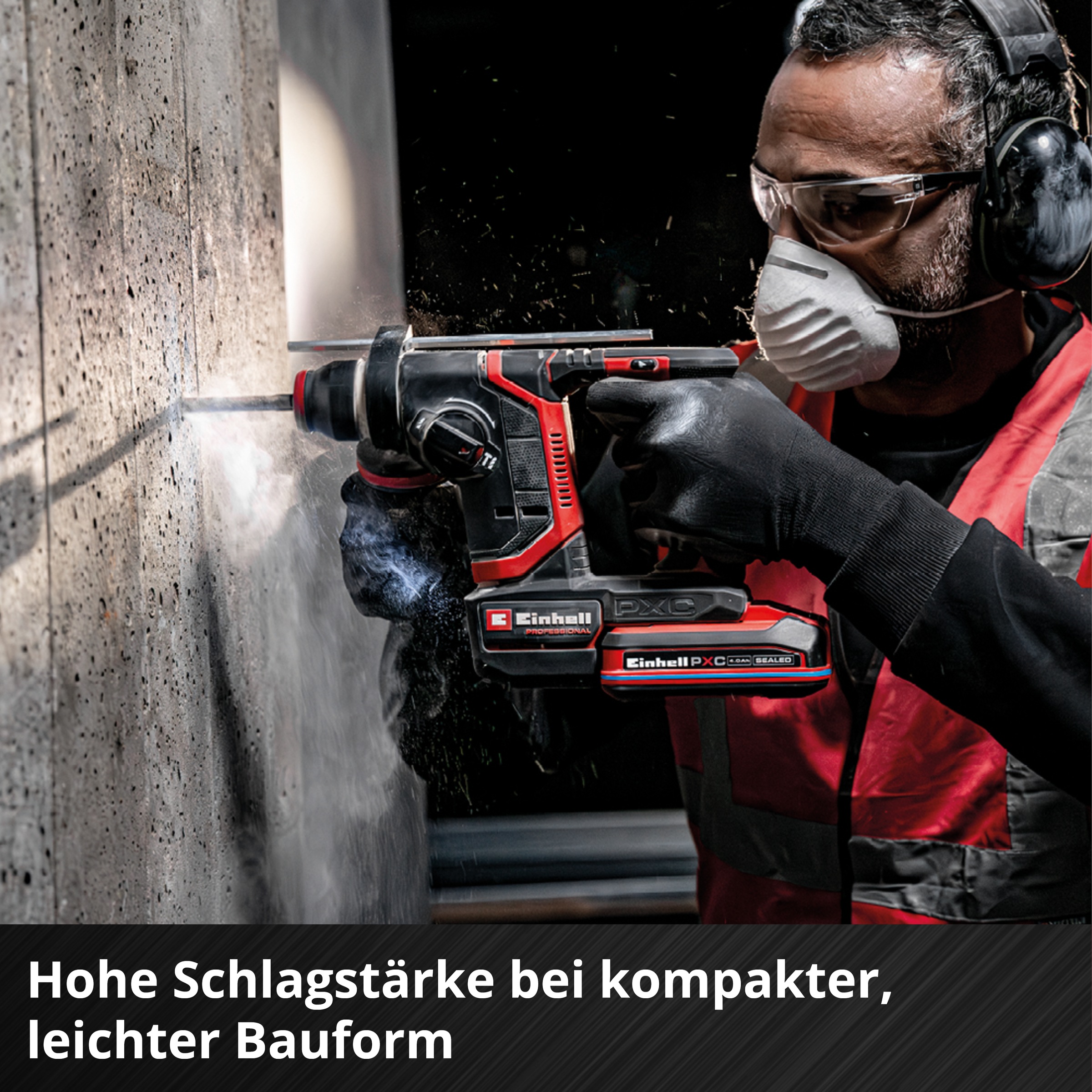 Einhell Akku-Bohrhammer »TP-HD 18/17-C Li BL - Solo« PXC, 18 V, 1,7 J, Brushless, SDS-Plus, 17 mm Beton, ohne Akku