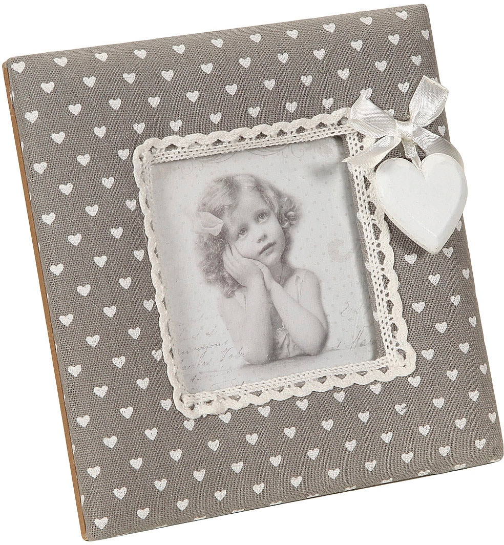 Ambiente Haus Einzelrahmen "Stoff Fotorahmen - grau 16x16cm" 1 Stk. tlg. günstig online kaufen