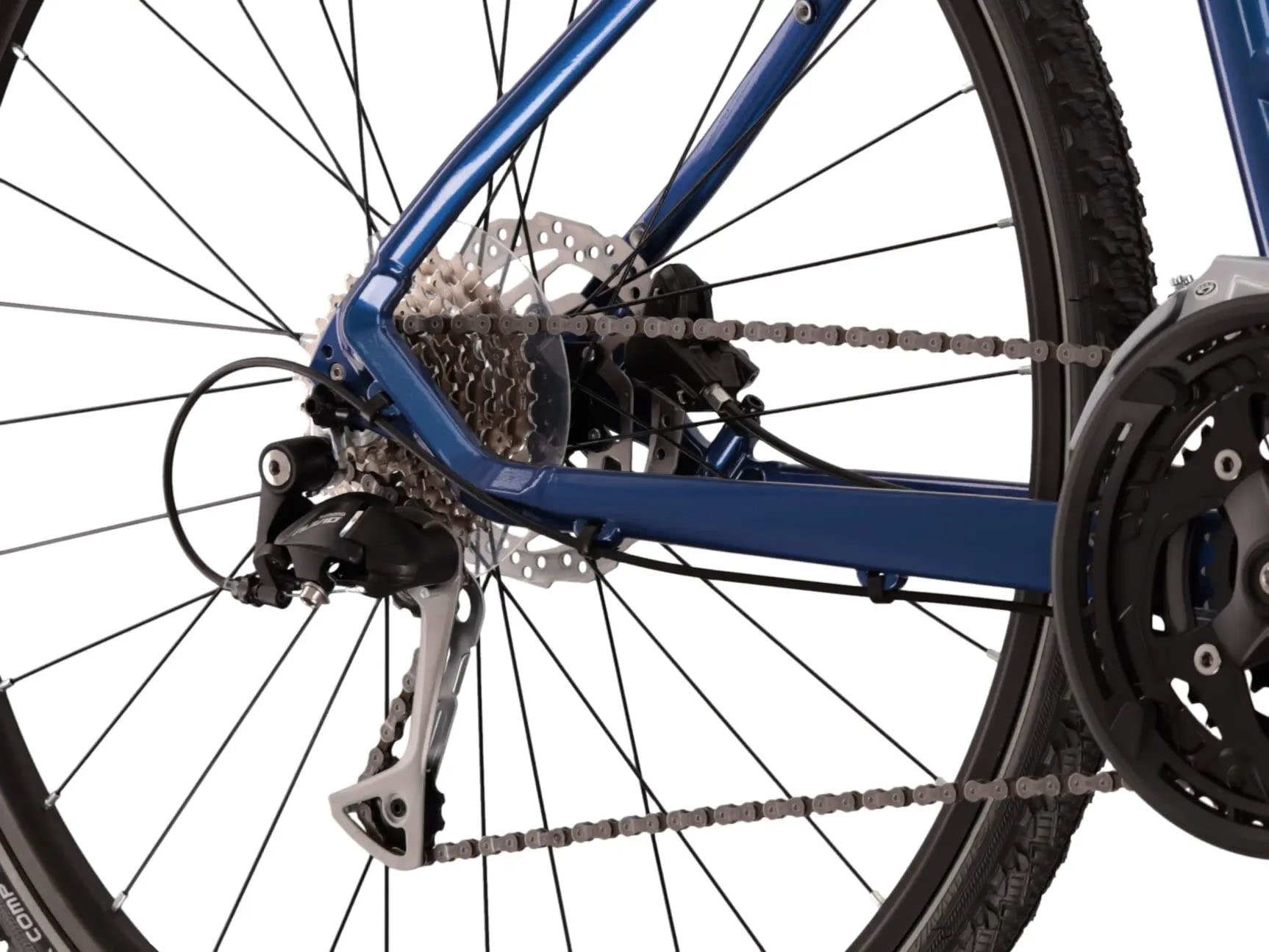 Kross Crossrad »KROSS Crossbike Evado 6.0 28" blau 27 Gänge«, 27 Gang, Shimano, Alivio M3100 Schaltwerk, Kettenschaltung