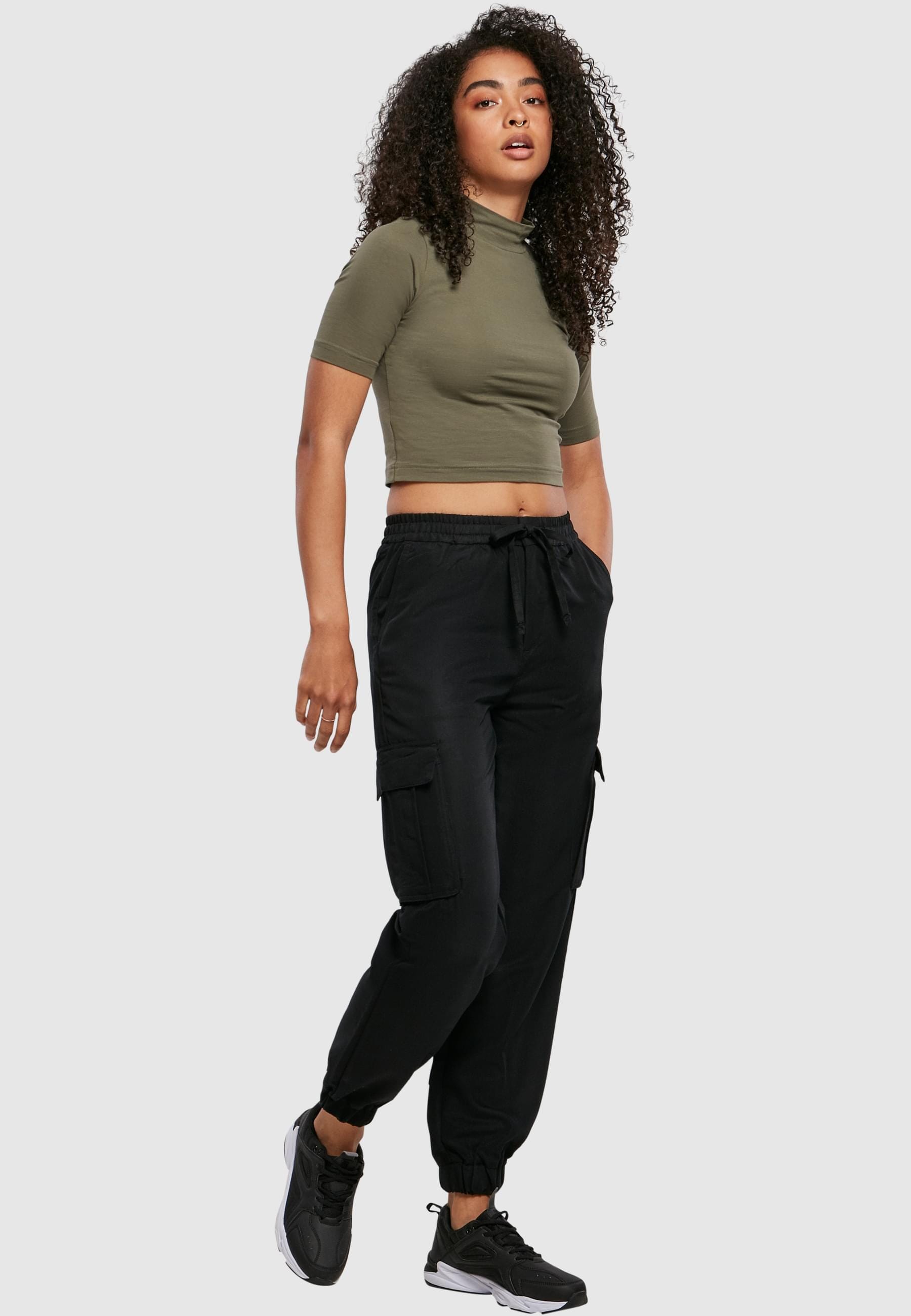 URBAN CLASSICS Cargohose »Urban Classics Damen Ladies Viscose Twill Cargo Pants«, (1 tlg.)