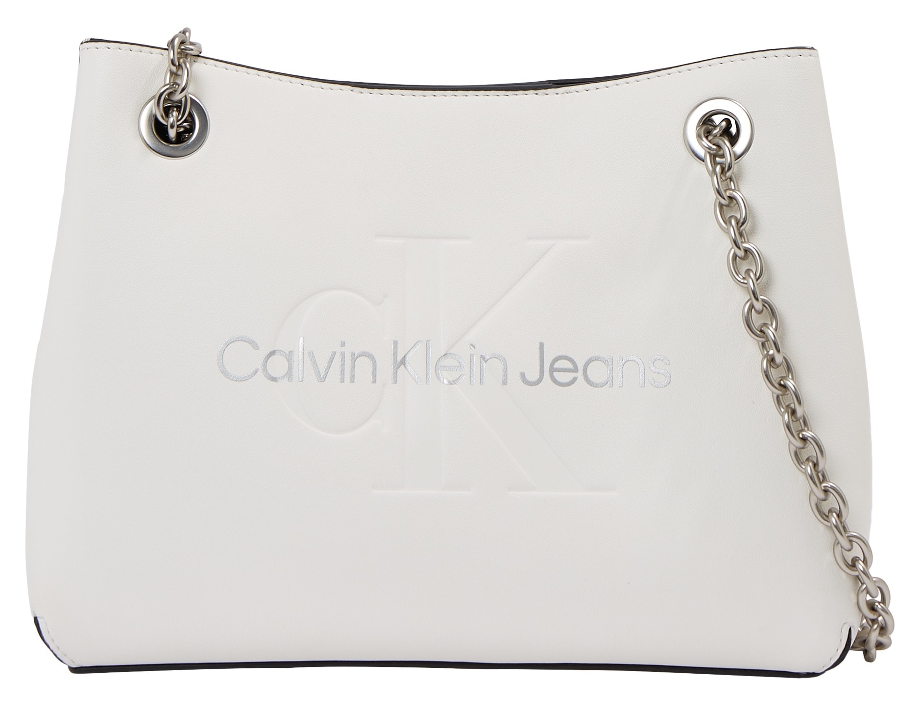 Calvin Klein Jeans Schultertasche »SCULPTED SHOULDER BAG24 MONO«, mit großflächigem Markenlogo vorne Handtasche Damen Tasche Damen