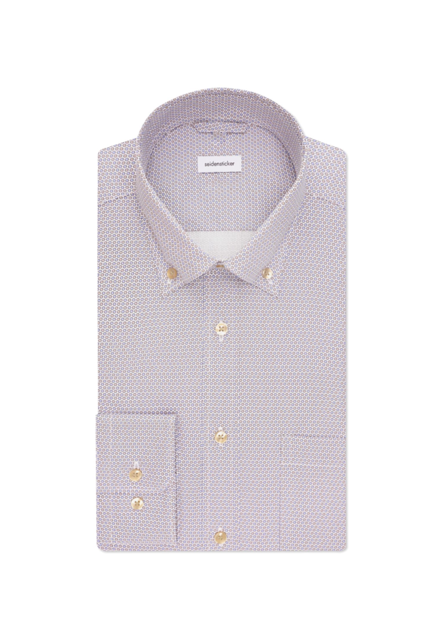 seidensticker Businesshemd »Regular« Regular 1/1 Button-Down-Kragen Druck