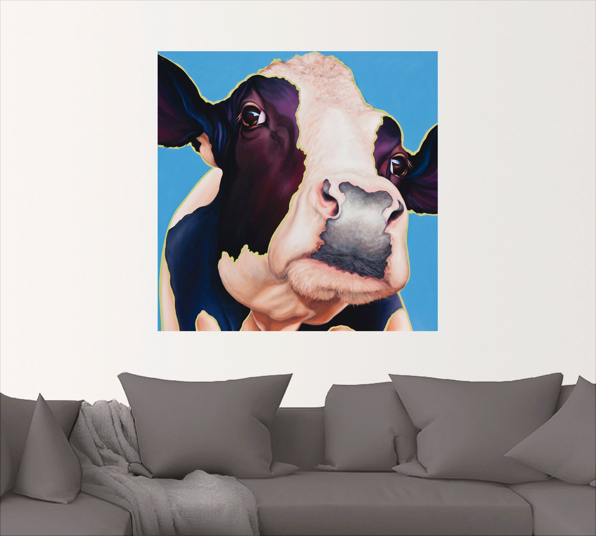 Artland Wandbild »Kuh Alia«, Haustiere, (1 St.), als Leinwandbild, Wandaufkleber oder Poster in versch. Größen