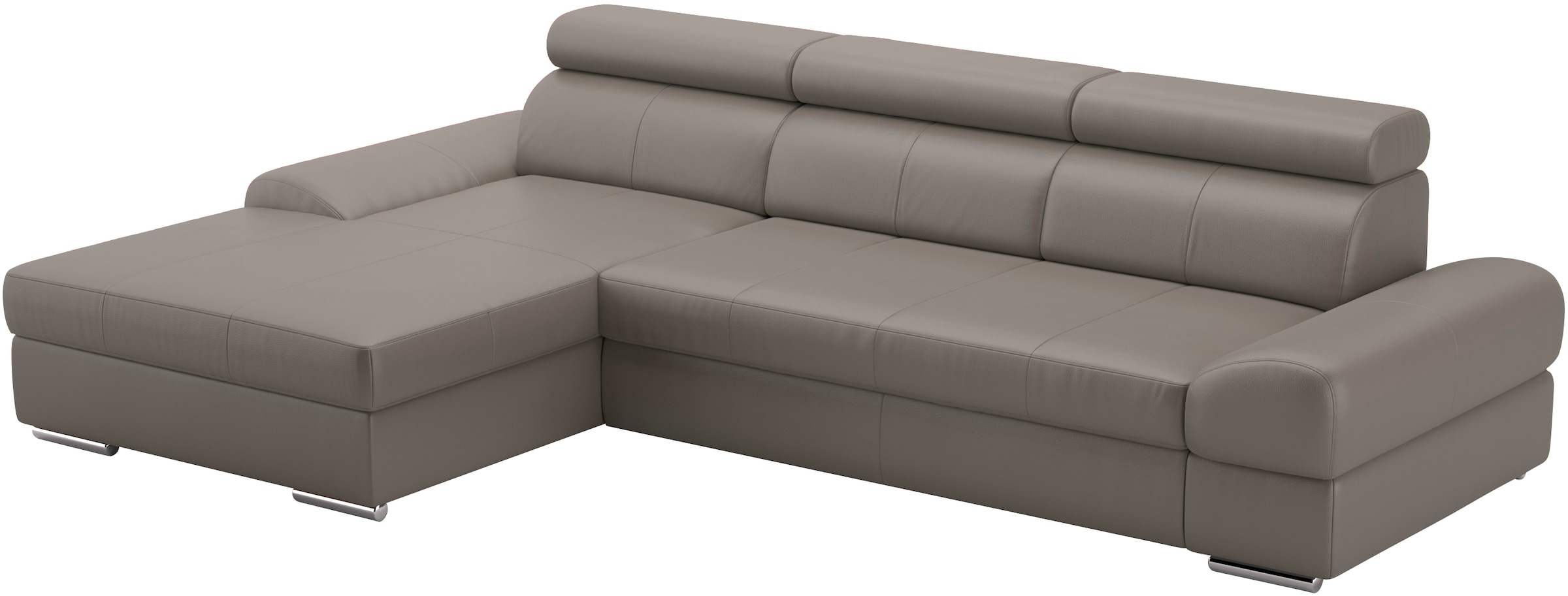 sit&more Ecksofa Broadway, mit verstellbaren Kopfteilen, wahlweise mit Bettfunktion