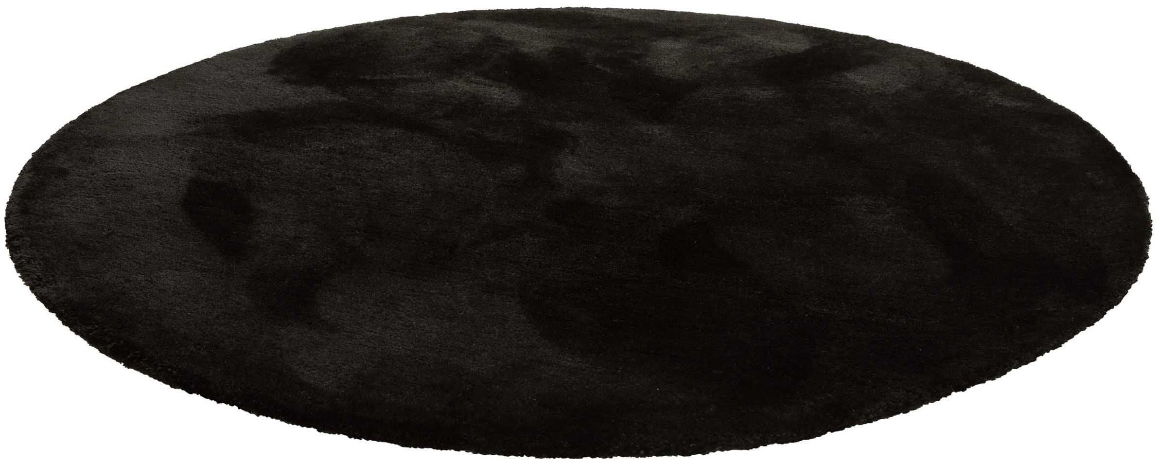 Homie Living Teppich »Pisa«, rund, 25 mm Höhe, Hochflor, Microfaser, uni, weich, Shaggy, Wohnzimmer, Schlafzimmer