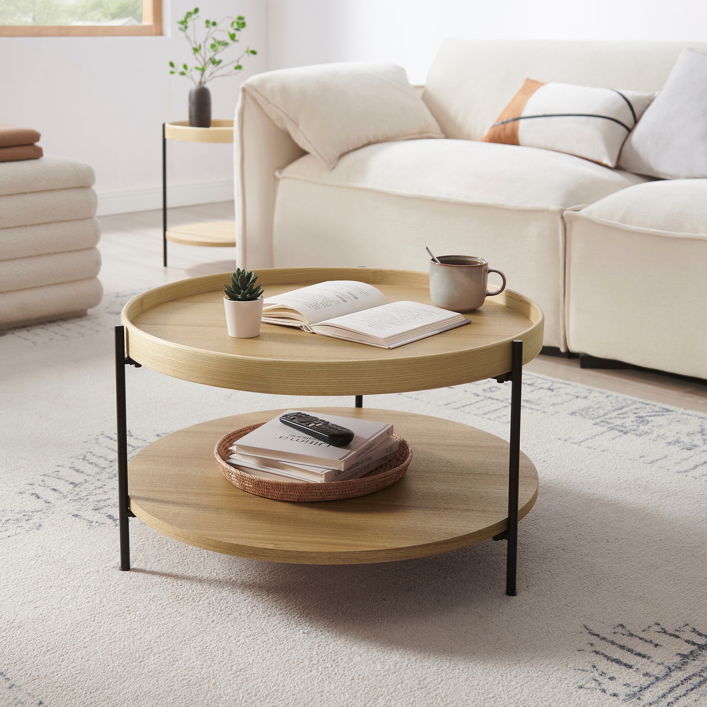 SalesFever Couchtisch "Couchtisch im stilvollen Look" 1 Stk. tlg. mit 2 Abl günstig online kaufen