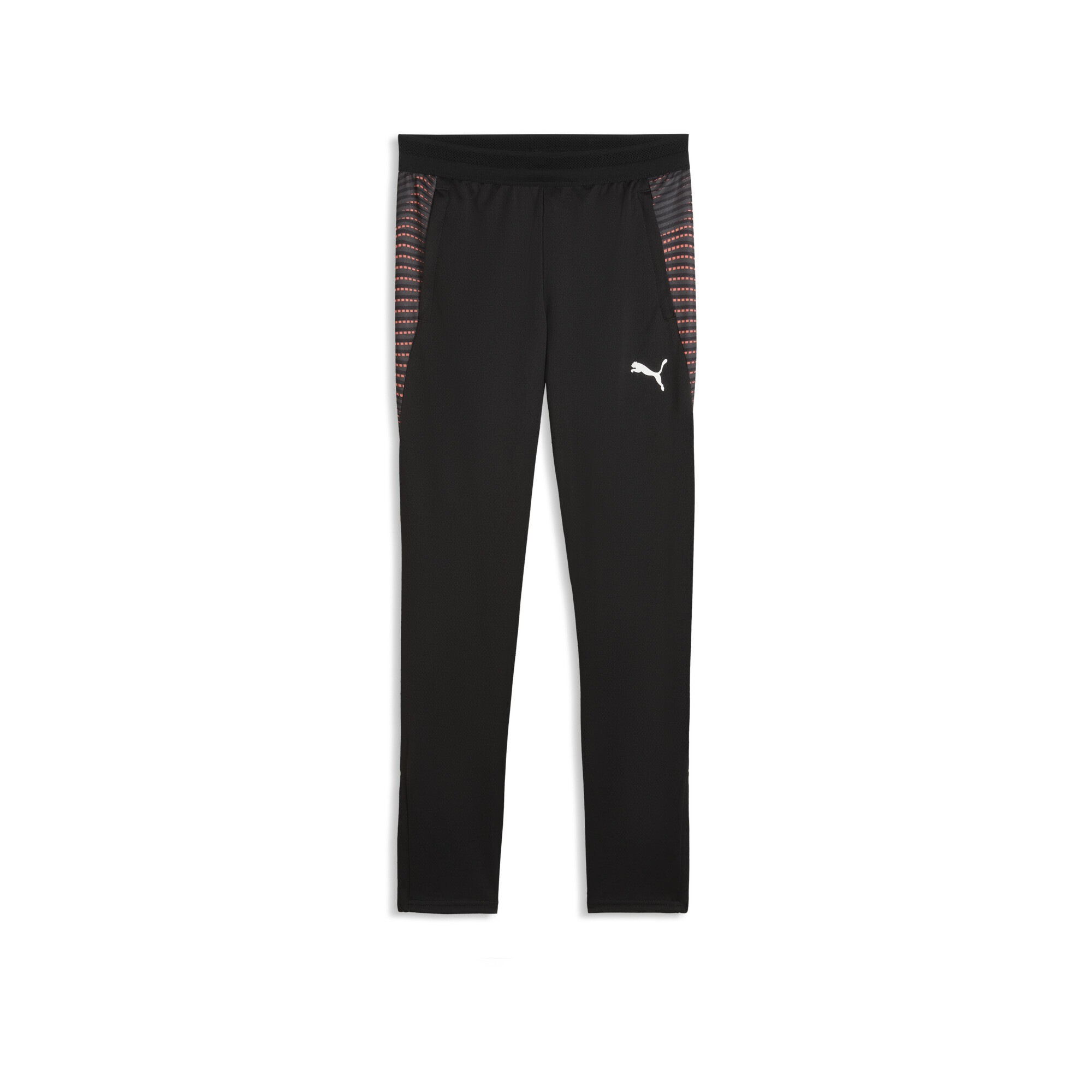 Sporthose PUMA "individualFINAL Fußball-Trainingshose Jugendliche", Mädchen, Gr. 140, Normalgrößen, schwarz mint jelly glowing rot grün, Obermaterial: 100% Polyester; Taschenfutter: 100% Polyester; Einsatz: 100% Polyester; Unterer Bund: 89% Polyester, 11%