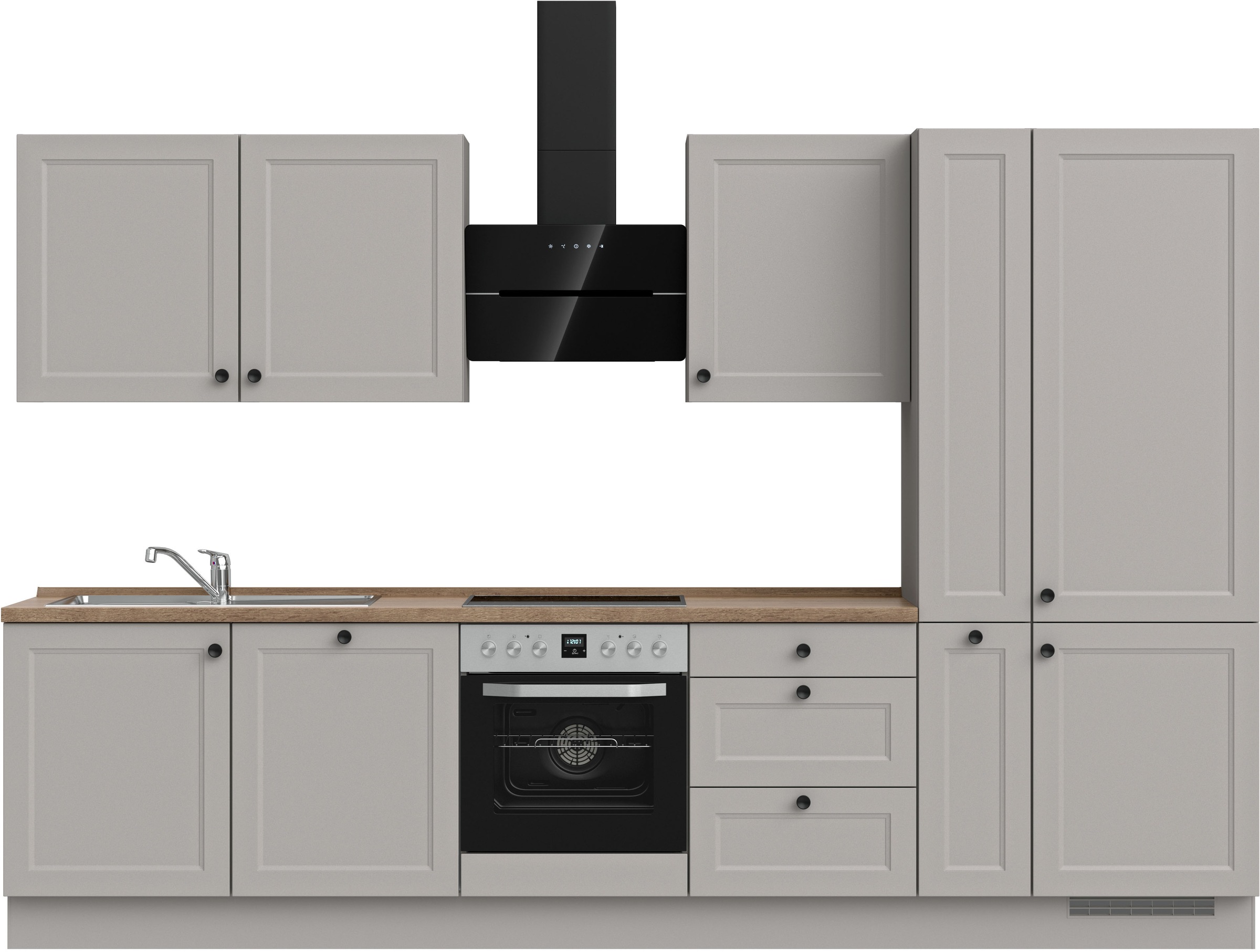 nobilia Küchenzeile ""Cascada II", NEU: individuell anpassbar mit gratis Profi-Beratung" vormontiert, Breite 330 cm, Ausrichtung wählbar, wahlw. mit E-Geräten