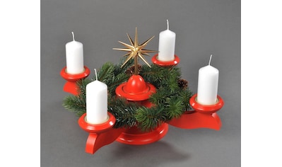 Adventsleuchter »Weihnachtsstern, Weihnachtsdeko rot«