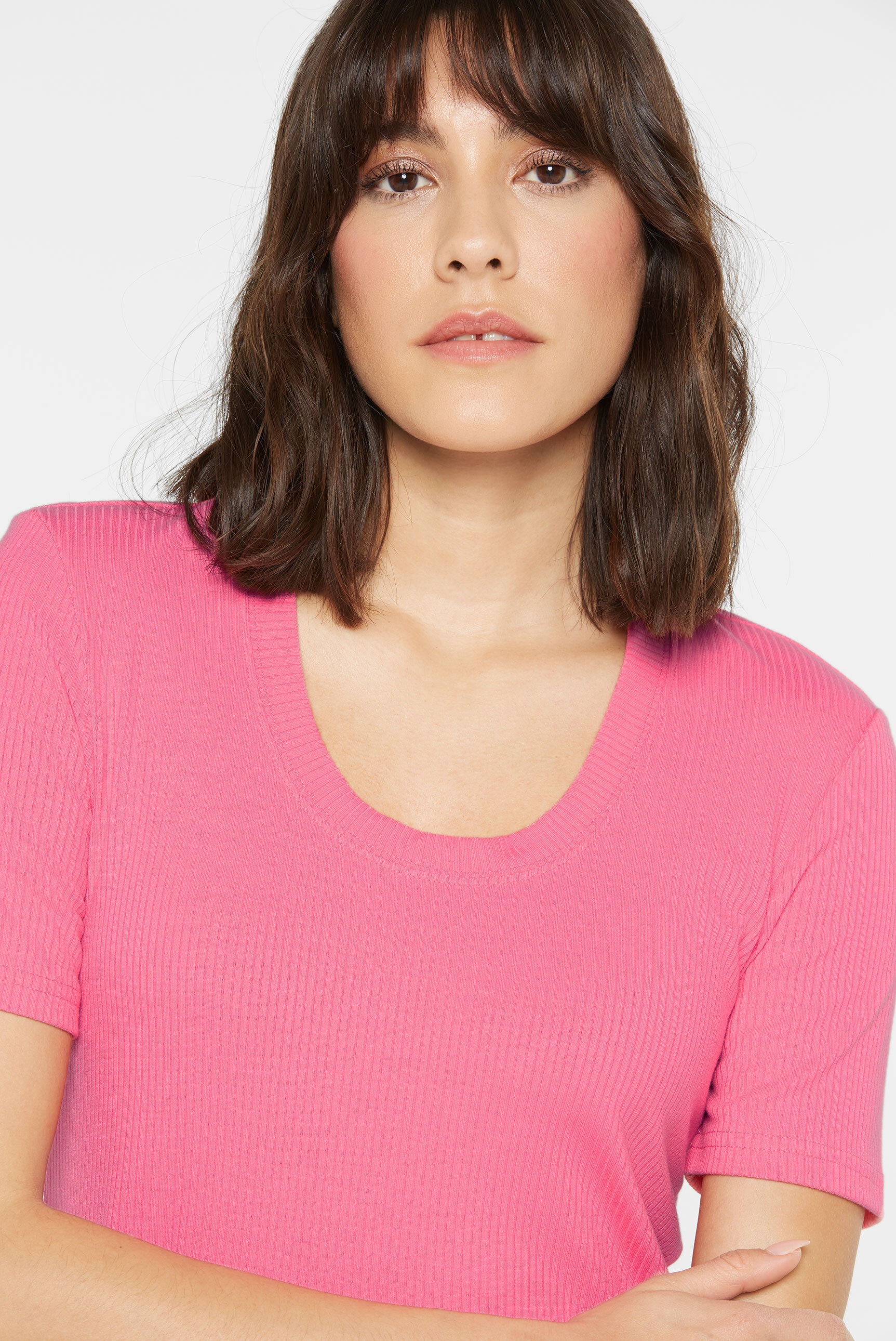 SENSES.THE LABEL Rundhalsshirt, mit Elasthan-Anteil