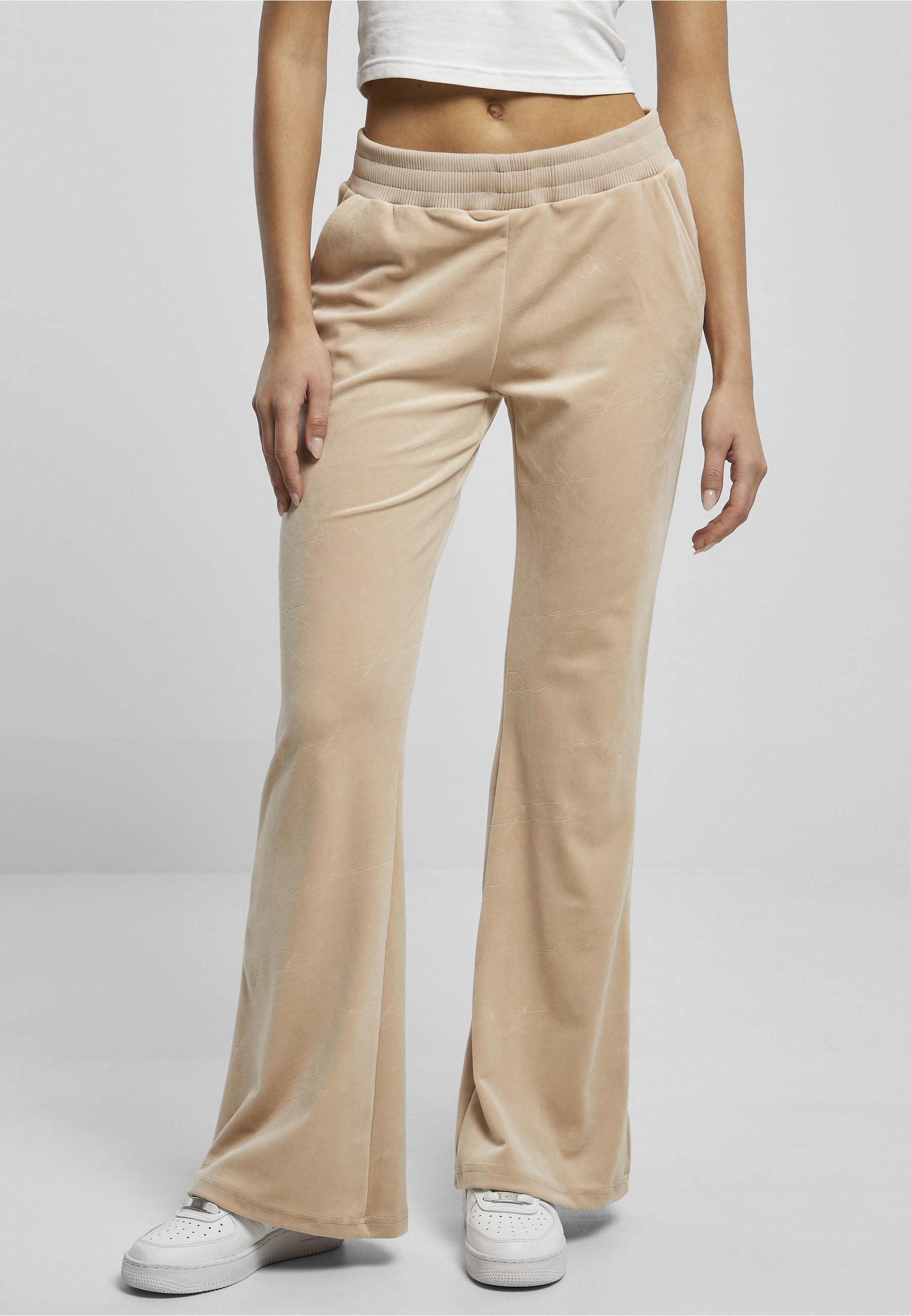 Fubu Stoffhose »Fubu Damen FW231-015-1 FUBU Signature Allover Velour Pants«