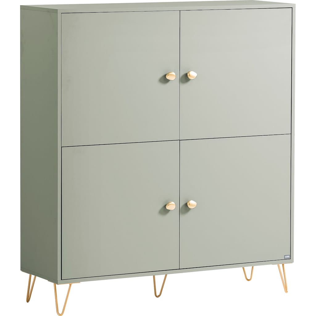 LOOKS by Wolfgang Joop Highboard »Looks Organic«, Mit hochwertigen Metallbeschlägen und Softclose-Scharnieren