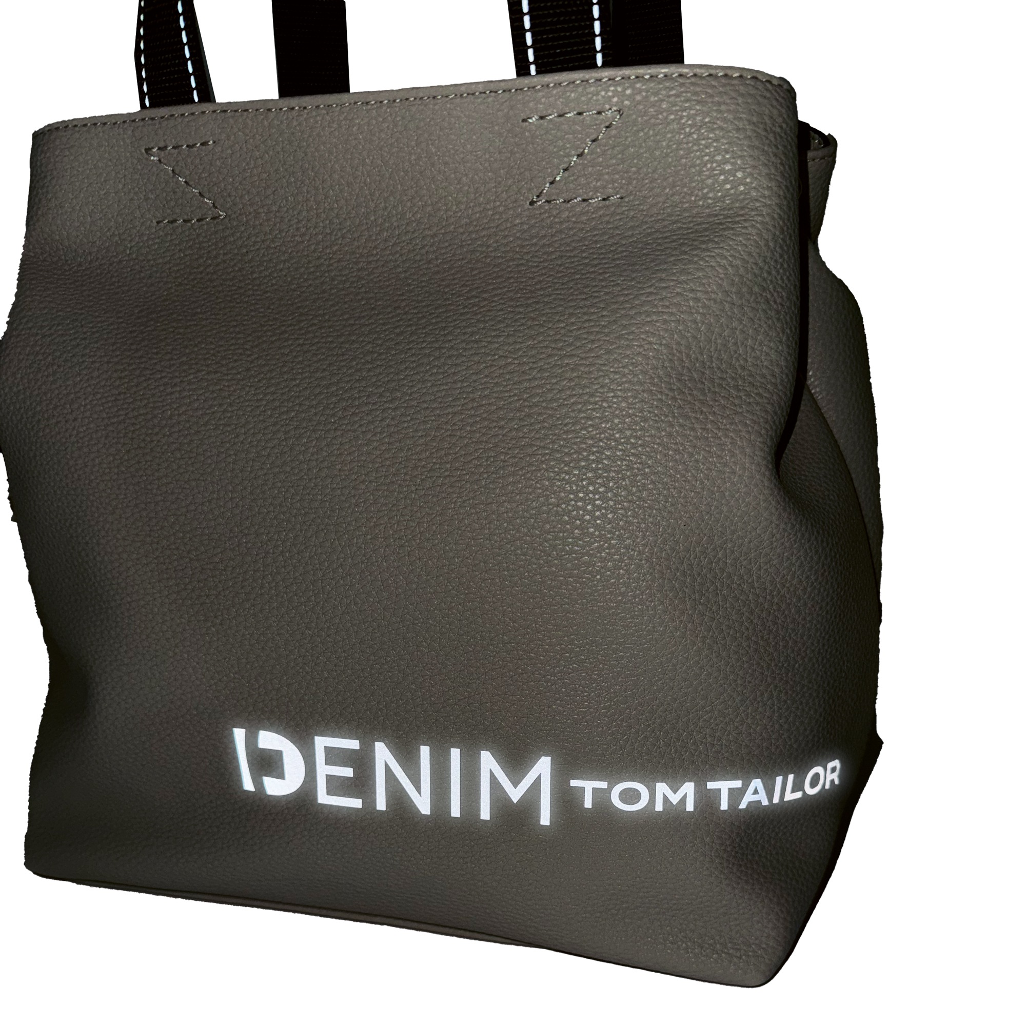 TOM TAILOR Denim Shopper »Marlow«, griffig leichtes Lederimitat mit reflektierendem Logo und Zierlinien