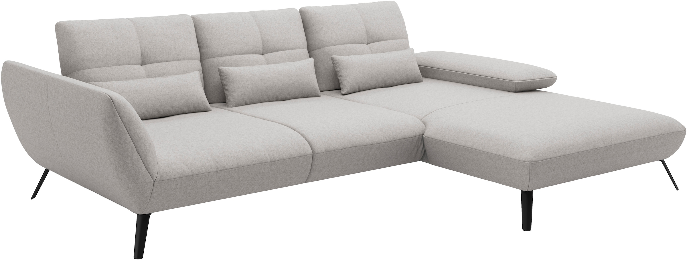 PLACES OF STYLE Ecksofa »Mikado L-Form« inkl. Sitztiefenverstellung und Armteilverstellung