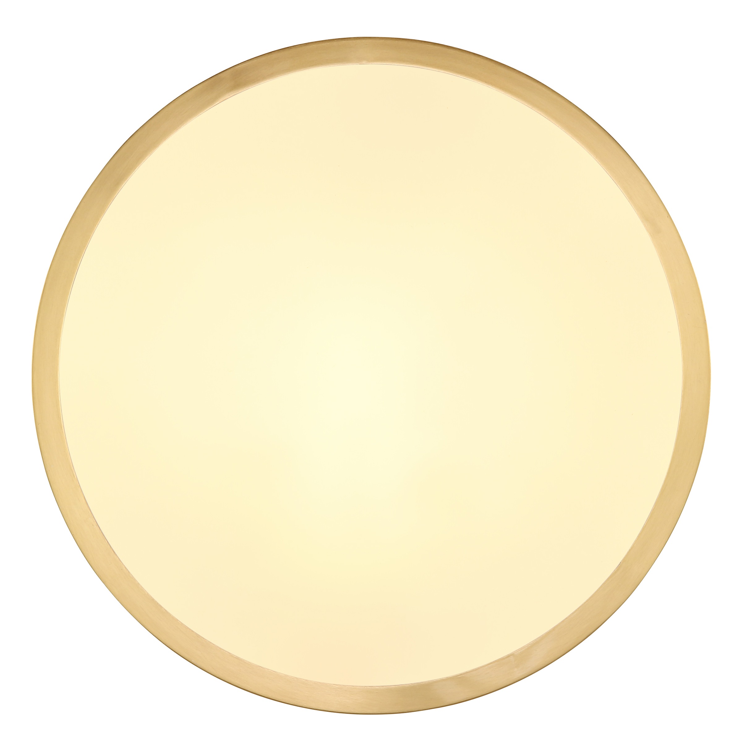 GLOBO LIGHTING Deckenleuchte »TIBEY« LED-Modul 1 Stk. Warmweiß Deckenlampe messingfarben 3000K ø: 170mm Kunststoff opal