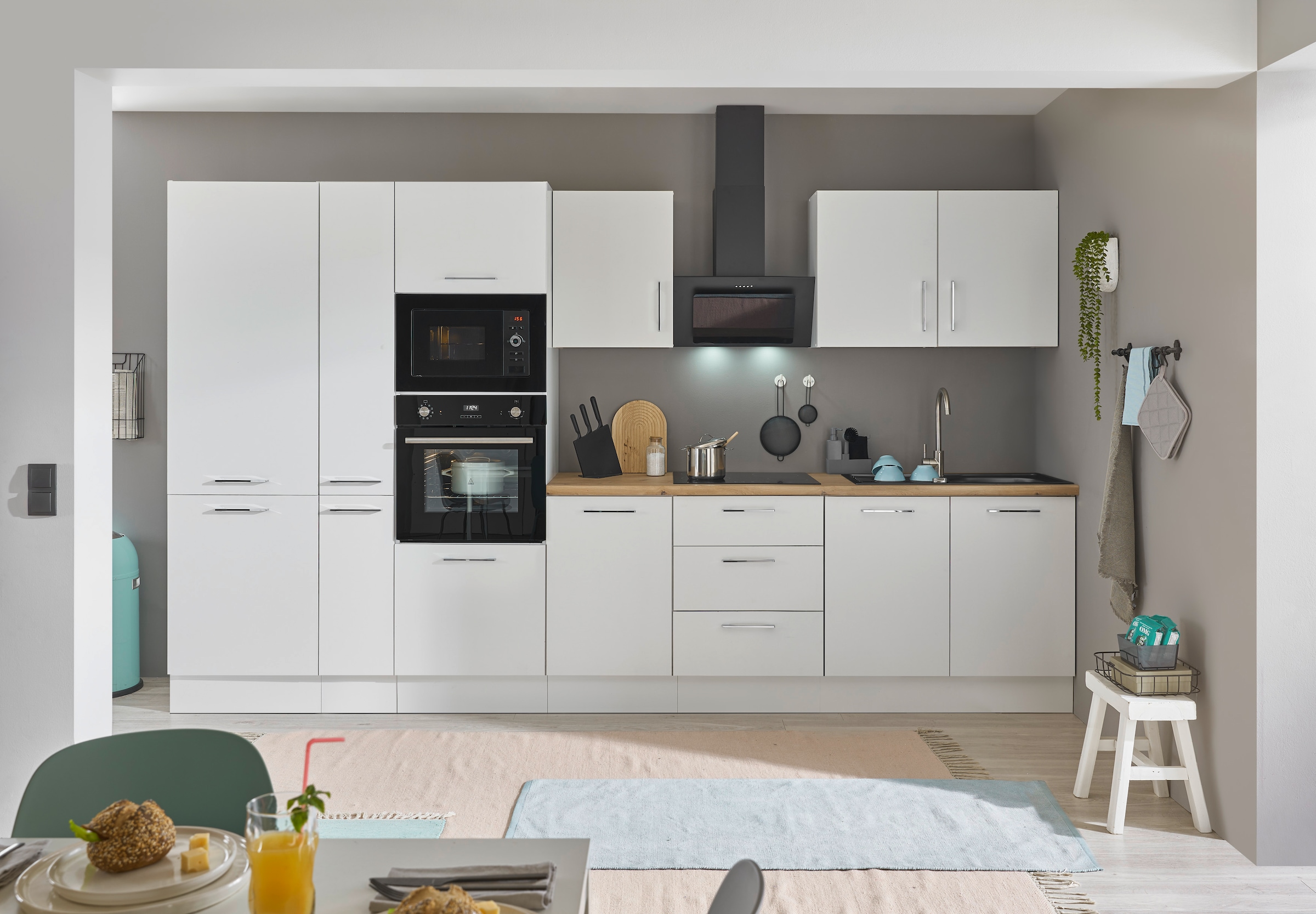 BASIC by Balculina Küchenzeile »Turin«, Breite 360 cm, wahlweise mit E-Geräten