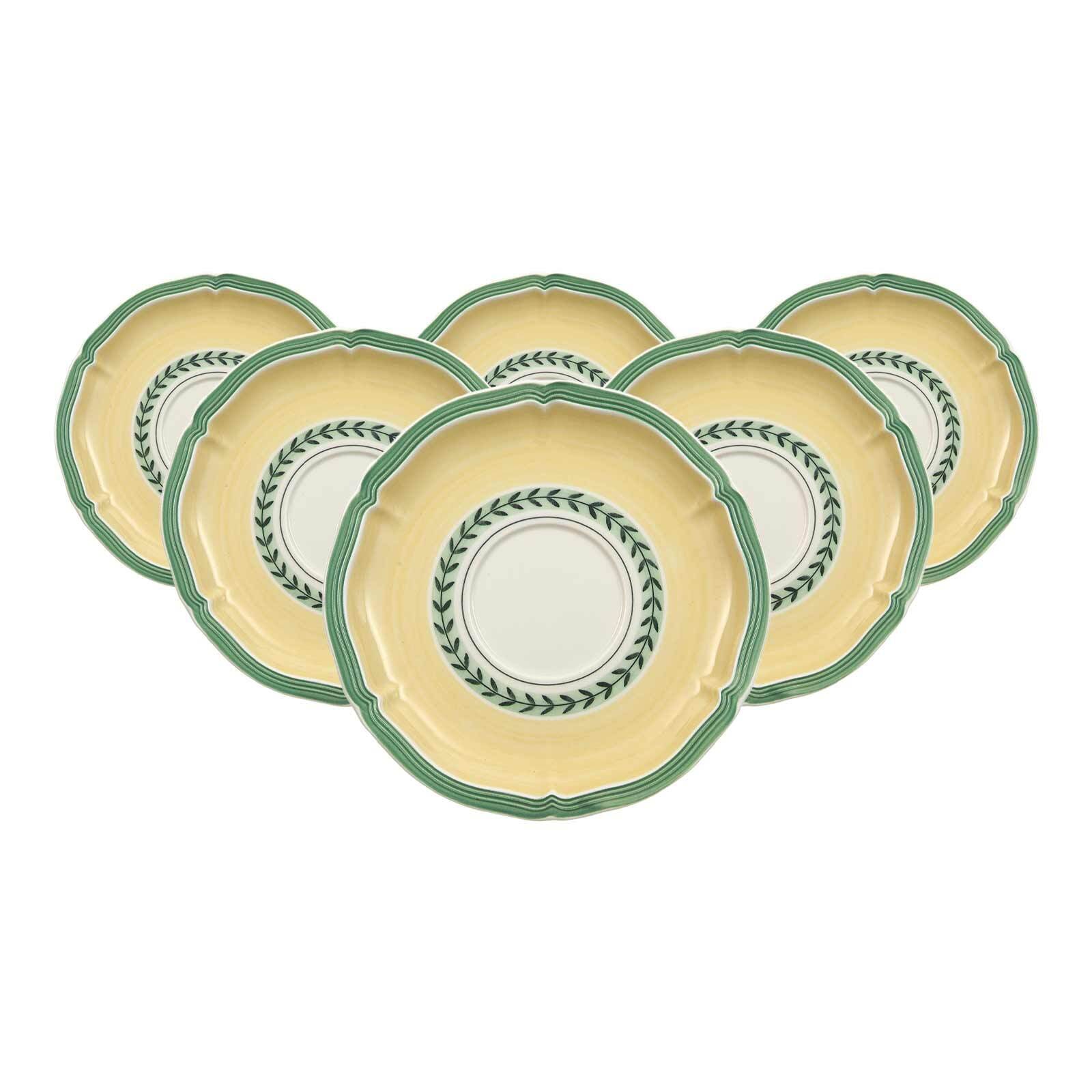 VILLEROY & BOCH Untertasse "Suppenuntertassen French Garden Fleurence ø 17 cm 6er Set bunt", L:17cm, bunt, Speiseteller