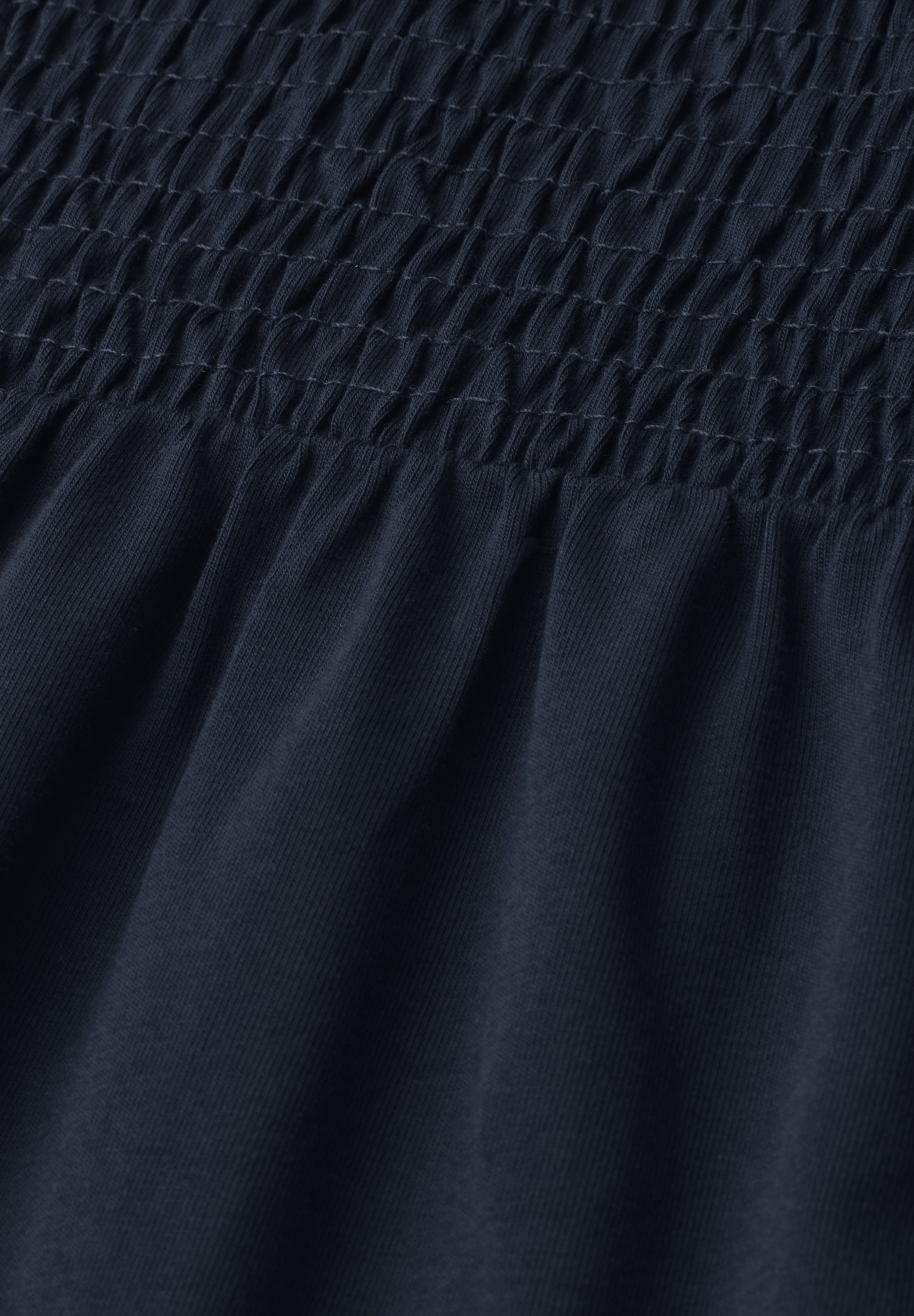 STREET ONE Midikleid Ohne Taschen Sommerkleid mit Smok-Oberteil