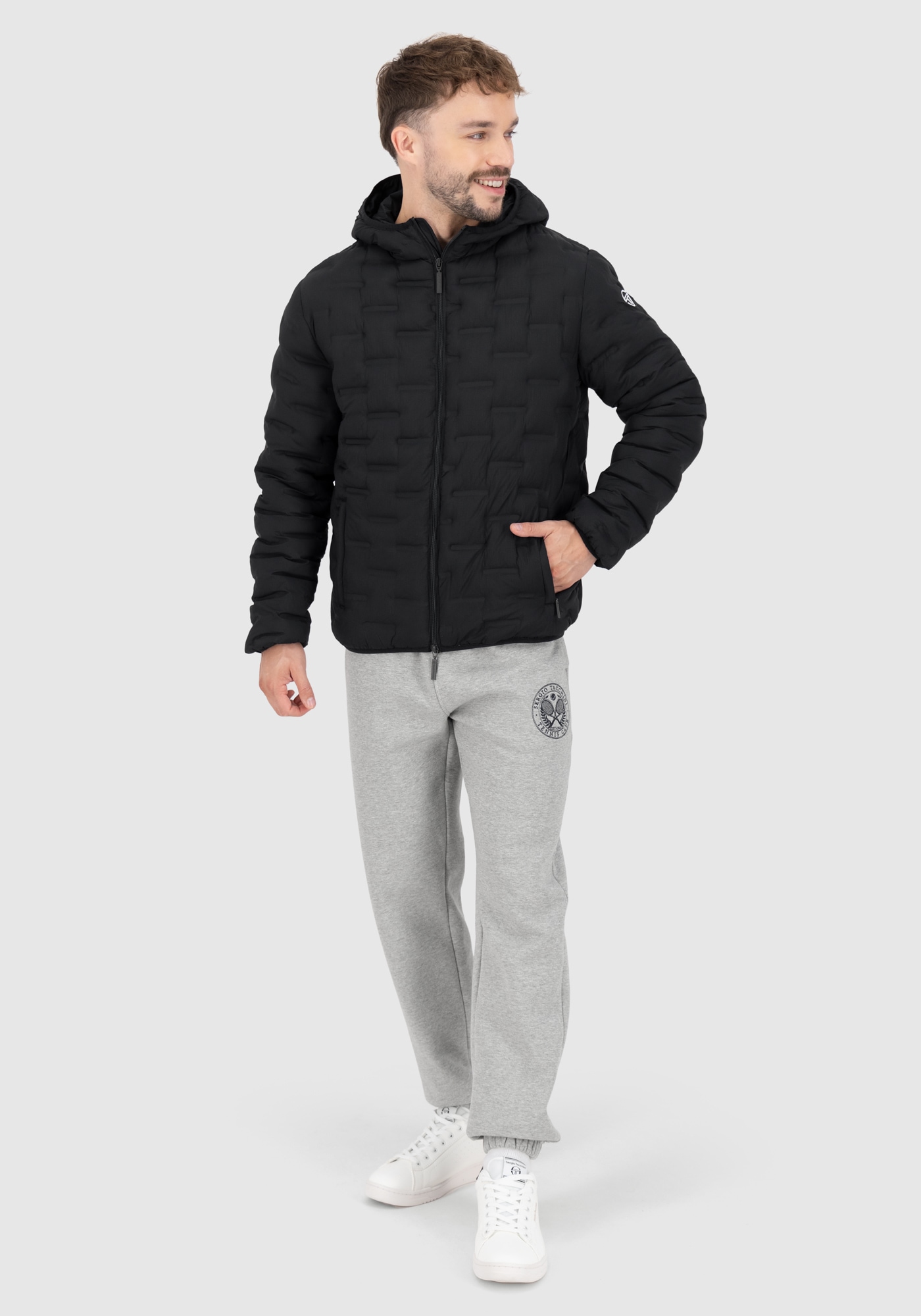 Sergio Tacchini Winterjacke »ABELIA JACKET Herren«, mit Kapuze, Winterjacke Herren, leichte Jacke, Stepjacke, gefüttert, Retro, Sale