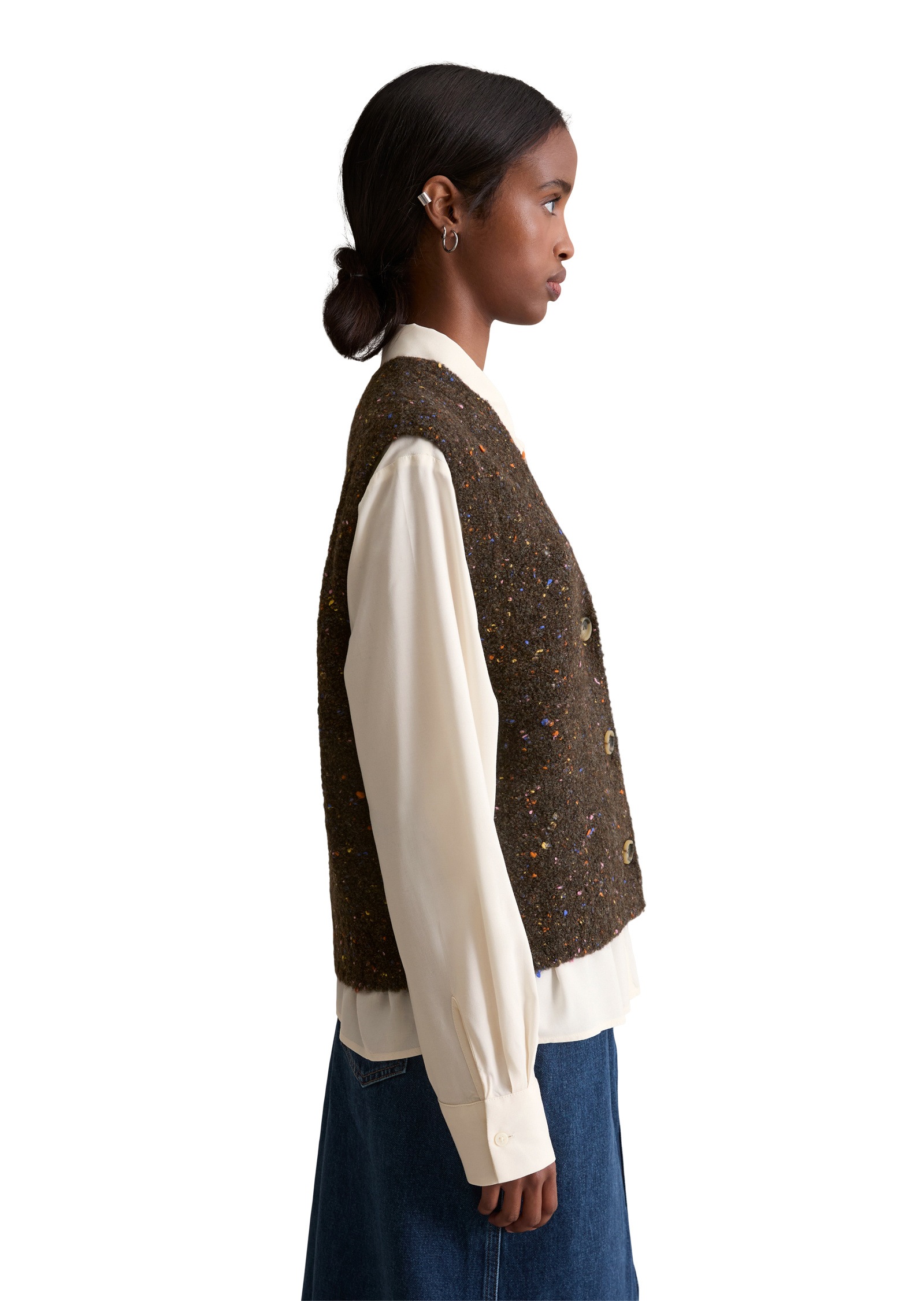 Marc O'Polo DENIM Strickweste »aus Schurwolle-Viskose-Mix«