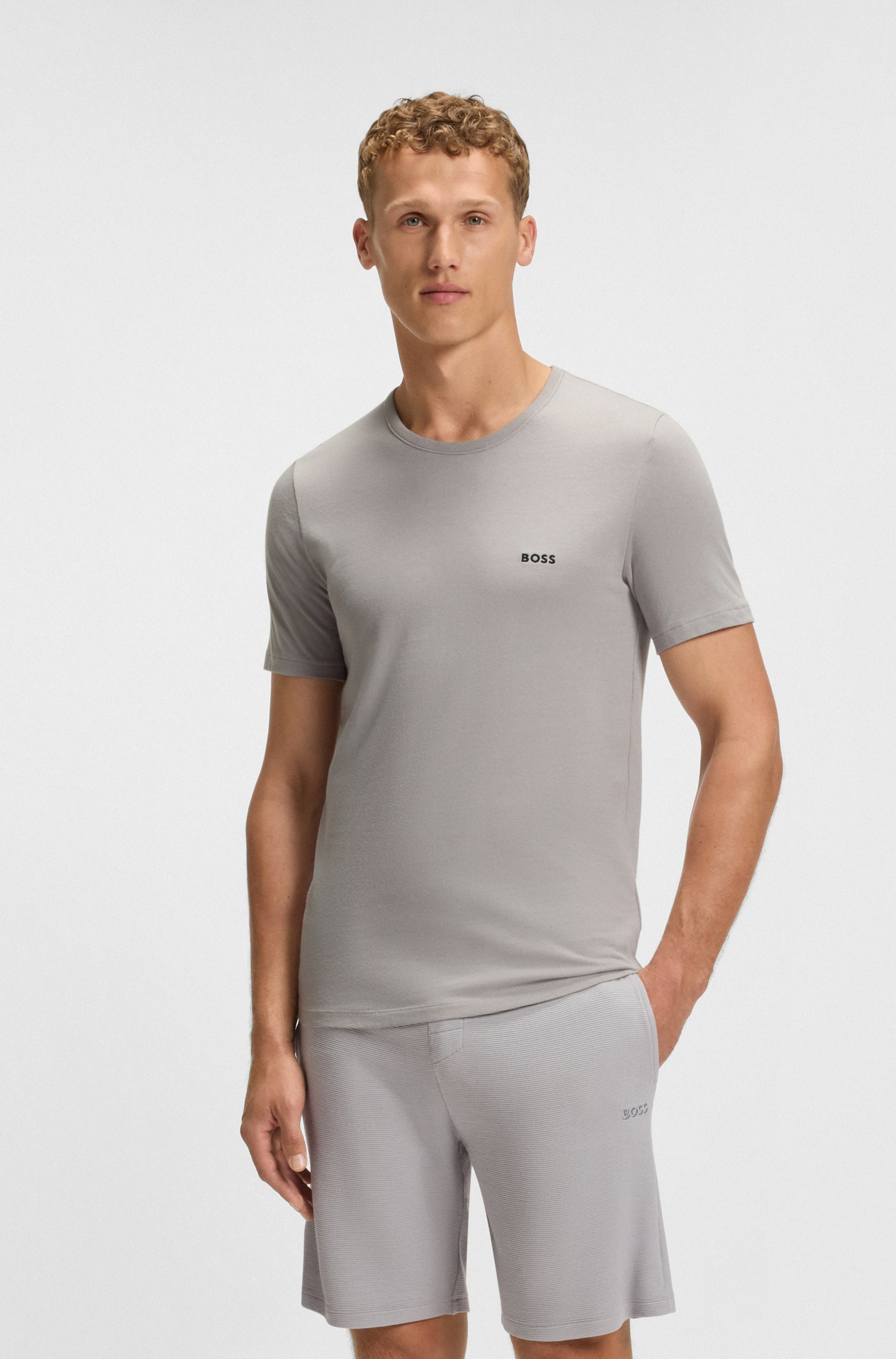 BOSS T-Shirt "TShirtRN 3P Classic", (Packung, 3 tlg.), mit BOSS Stickerei günstig online kaufen