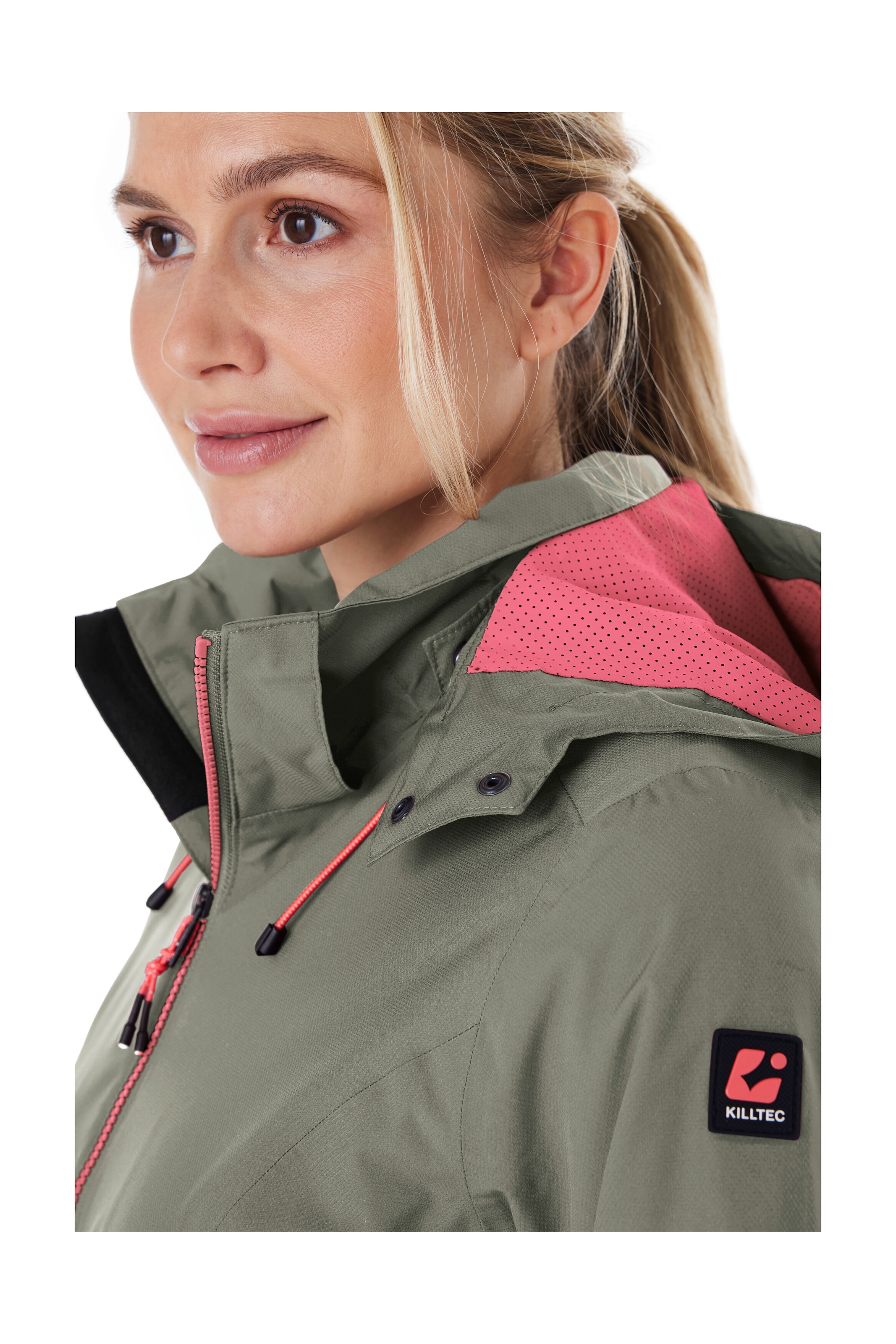 Killtec Outdoorjacke »Damen Regenjacke OOKS 1« Leichte, wasser- und winddichte Jacke, atmungsaktiv, abnehmbare Kapuze