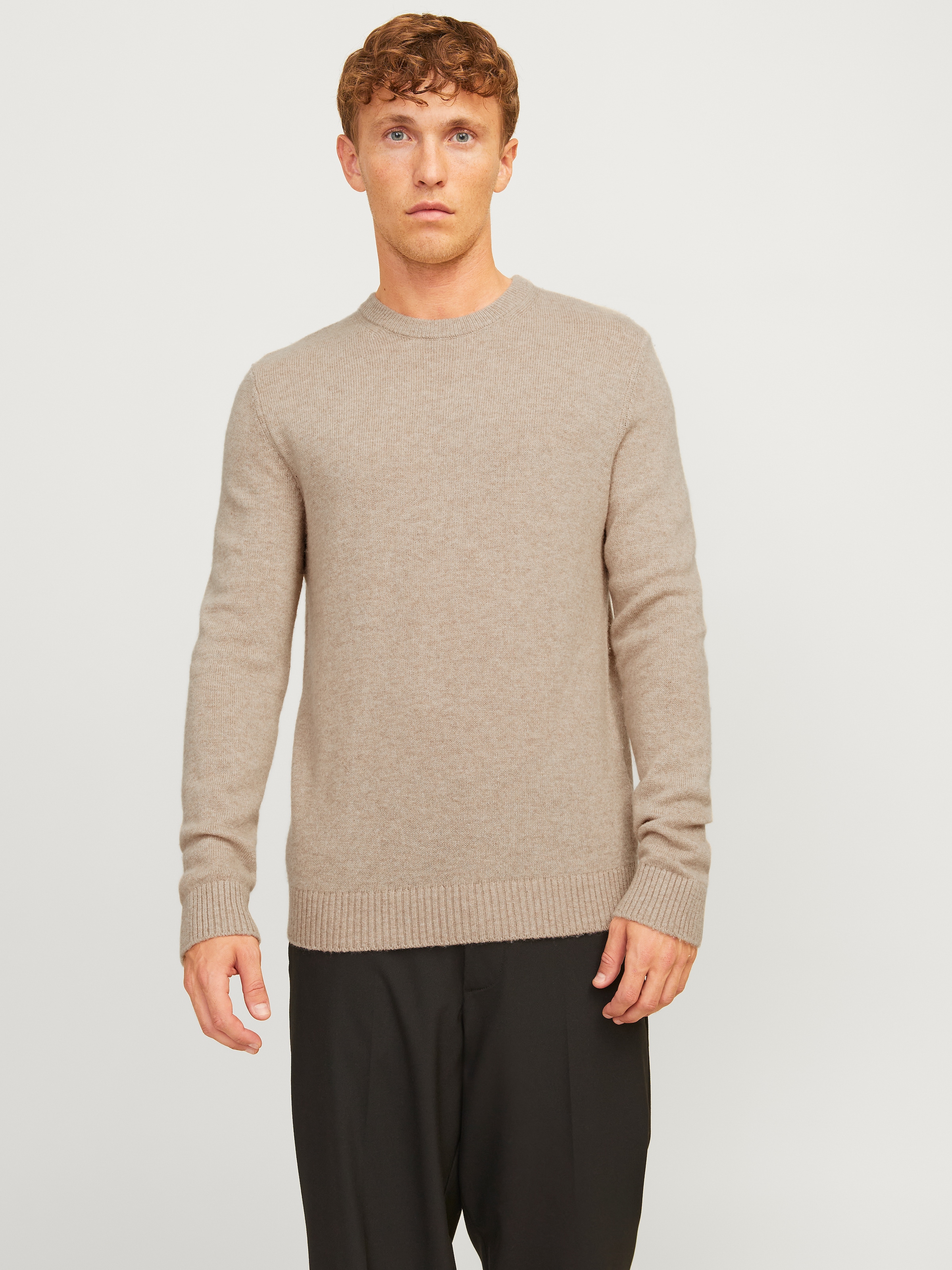 Jack & Jones Rundhalspullover "JPRCCLAMBSWOOL KNIT CREW NECK LN" günstig online kaufen