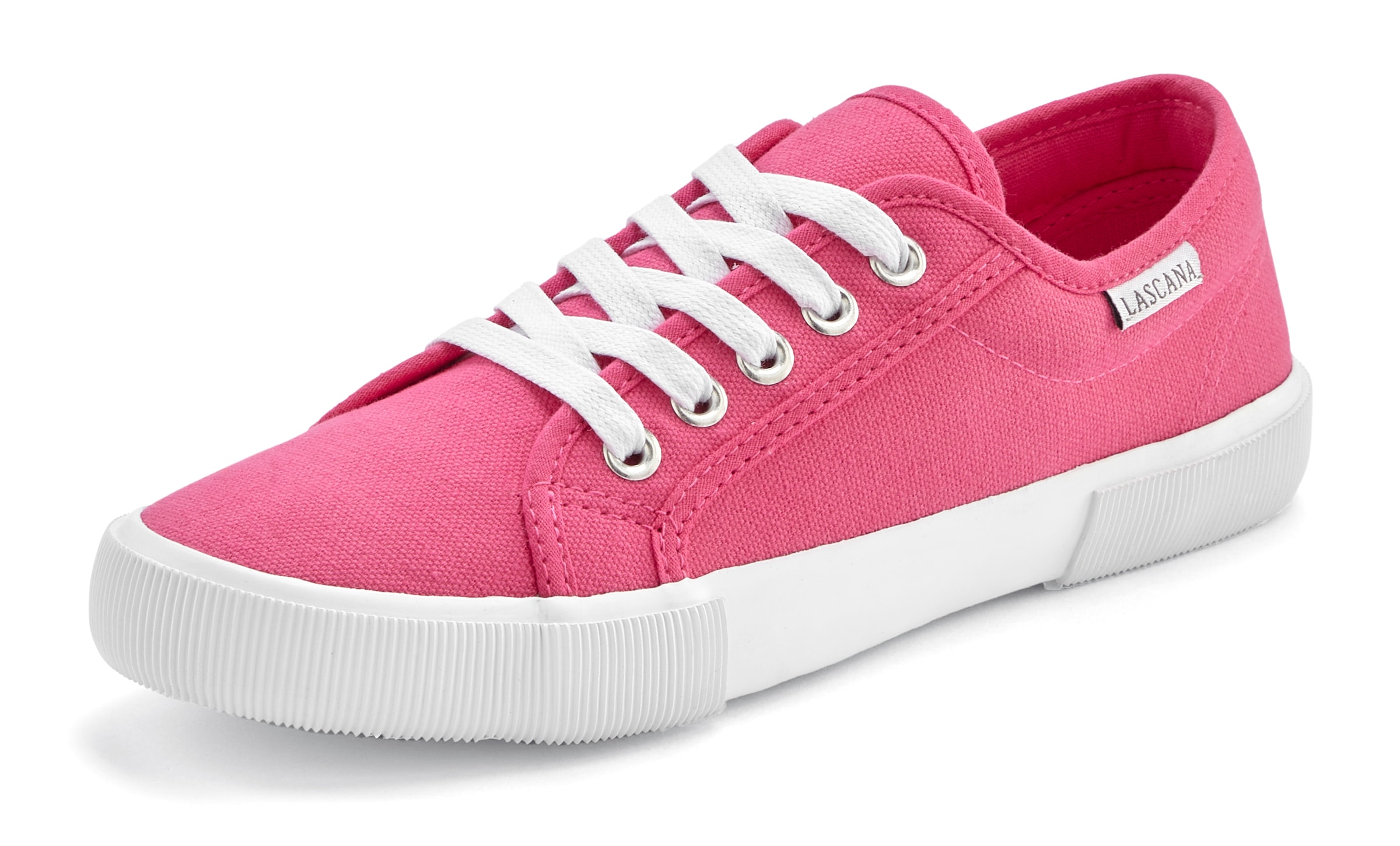 LASCANA Women's Canvas Sneaker Pink 41 3