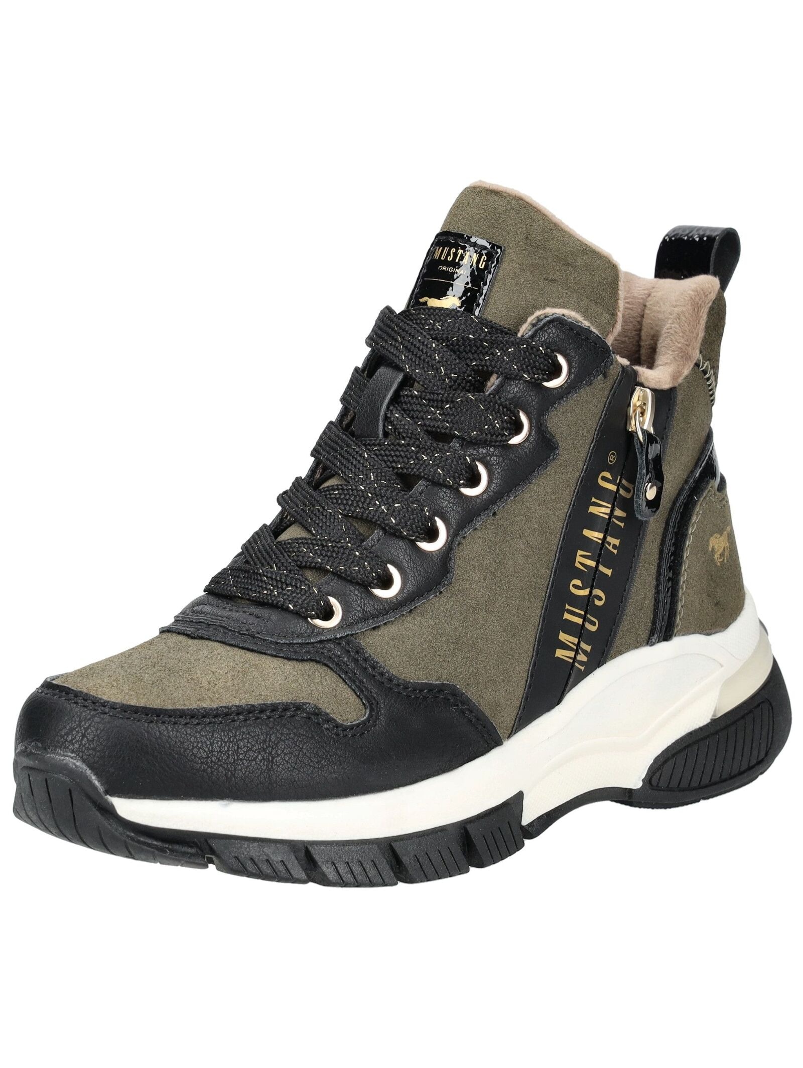 Mustang Shoes Schnürstiefelette "Mustang Shoes Stiefelette Lederimitat" günstig online kaufen