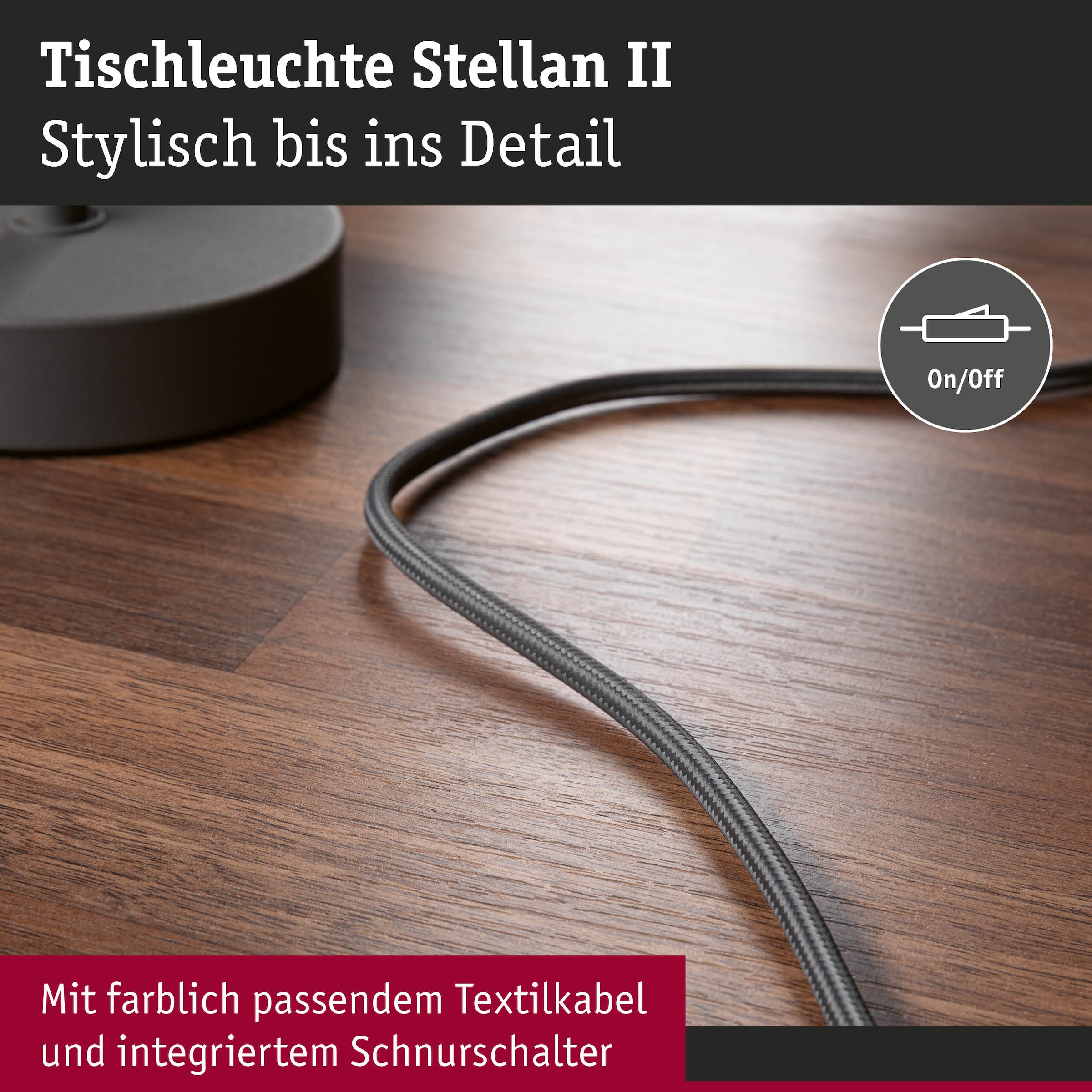 Paulmann Tischleuchte »Stellan II max.1x20W E27 230V« E27 1 Stk. Dimmbar