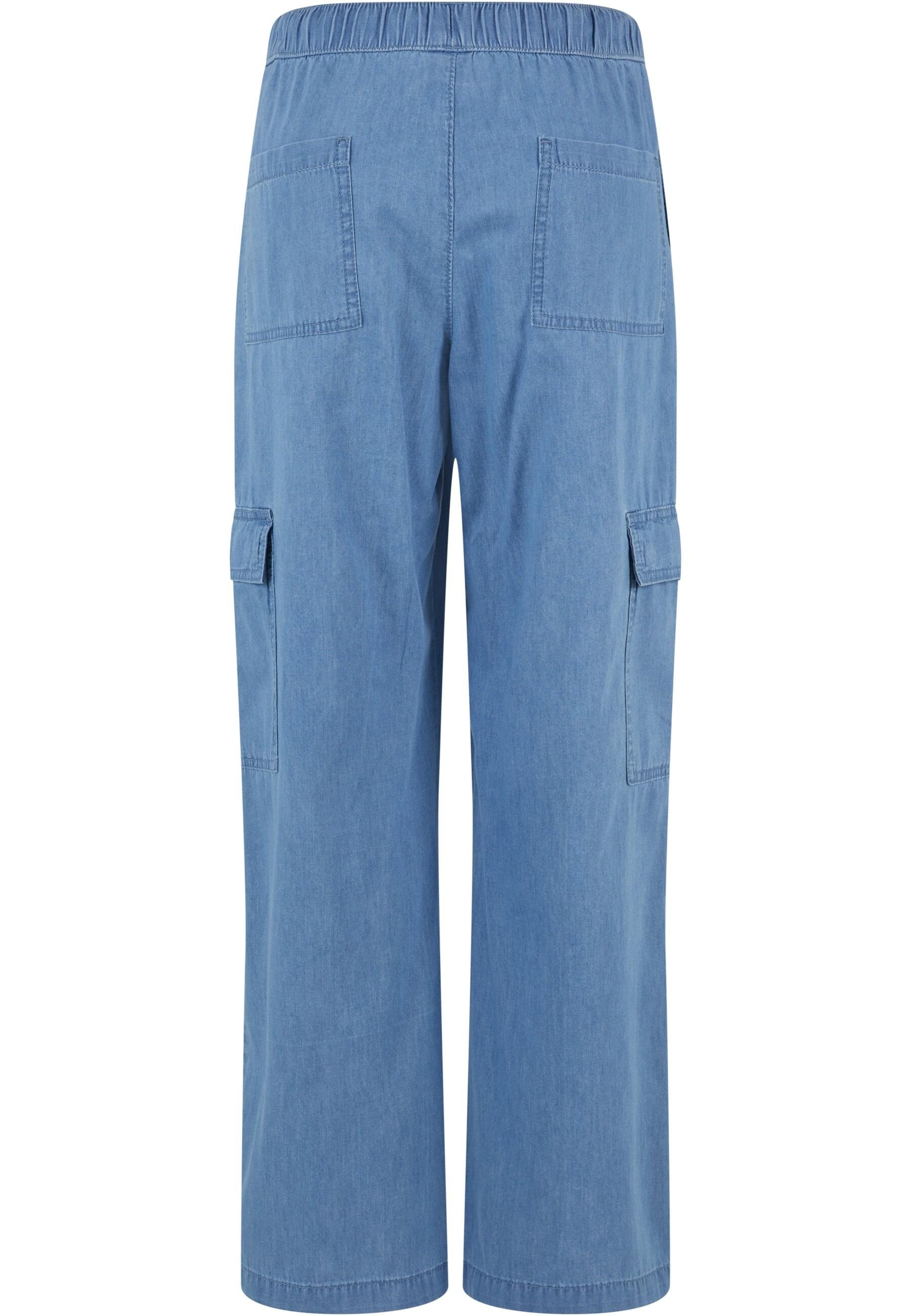 URBAN CLASSICS Cargohose »Urban Classics Damen Ladies Light Denim Cargo Pants«, (1 tlg.)