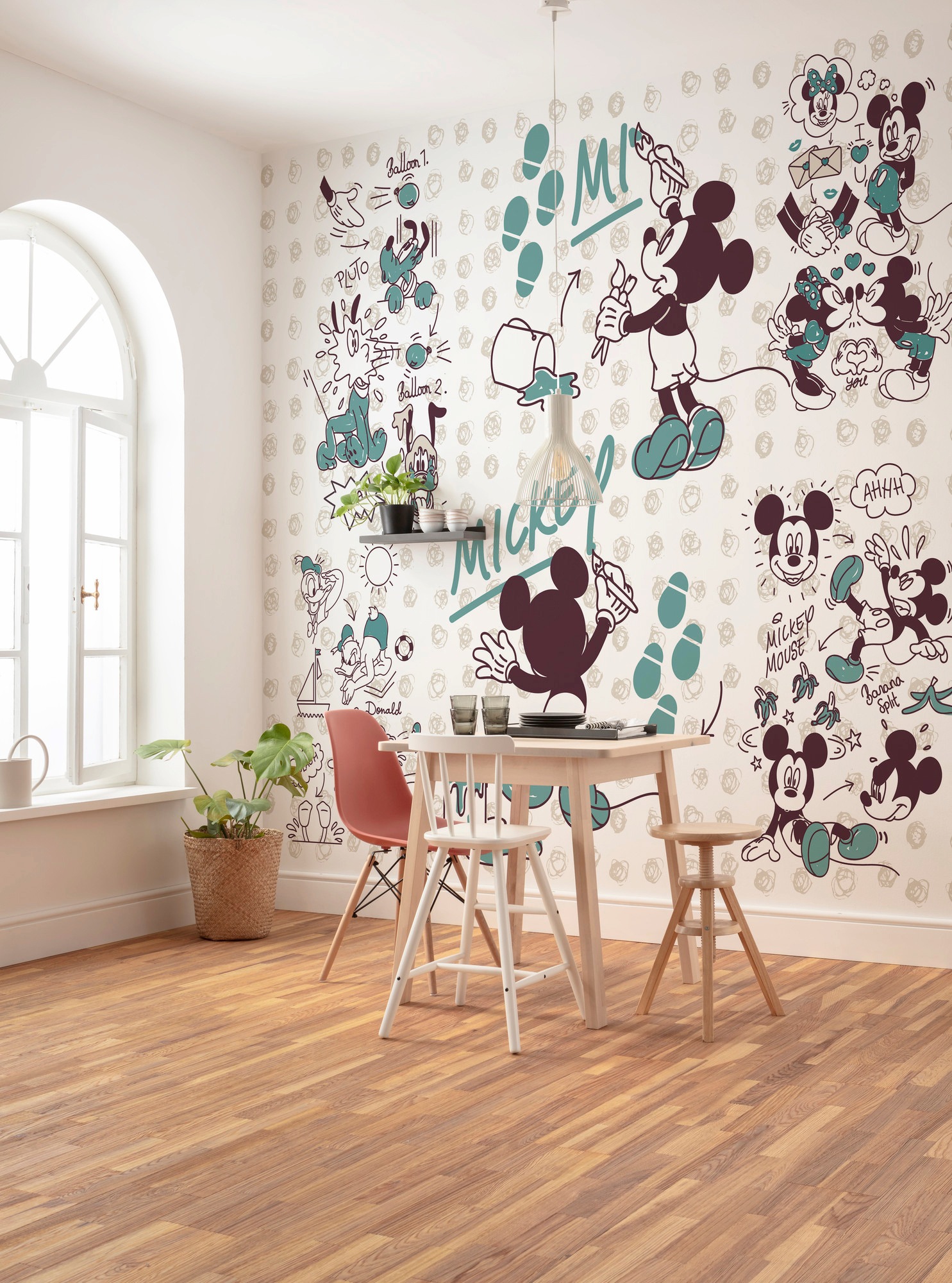 Komar Vliestapete "Digitaldruck Vlies - Mickey and Friends - Größe 350 x 280 cm" bedruckt glatt Kinderzimmer