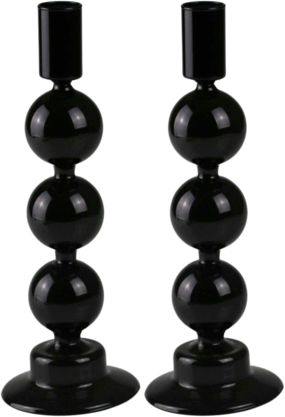 AM Design Kerzenhalter ca. mit Ausbuchtungen«, Dekoobjekt kunstvollen BAUR cm, (Set, Höhe Glas, 2 | aus St.), bestellen 23 »Kerzenständer
