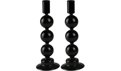 AM Design Kerzenhalter »Kerzenständer mit kunstvollen Ausbuchtungen«, (Set, 2  St.), aus Glas, Höhe ca. 16 cm, Dekoobjekt bestellen | BAUR