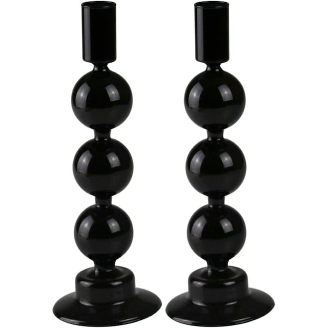 AM Design Kerzenhalter »Kerzenständer mit kunstvollen Ausbuchtungen«, (Set, 2  St.), aus Glas, Höhe ca. 23 cm, Dekoobjekt bestellen | BAUR