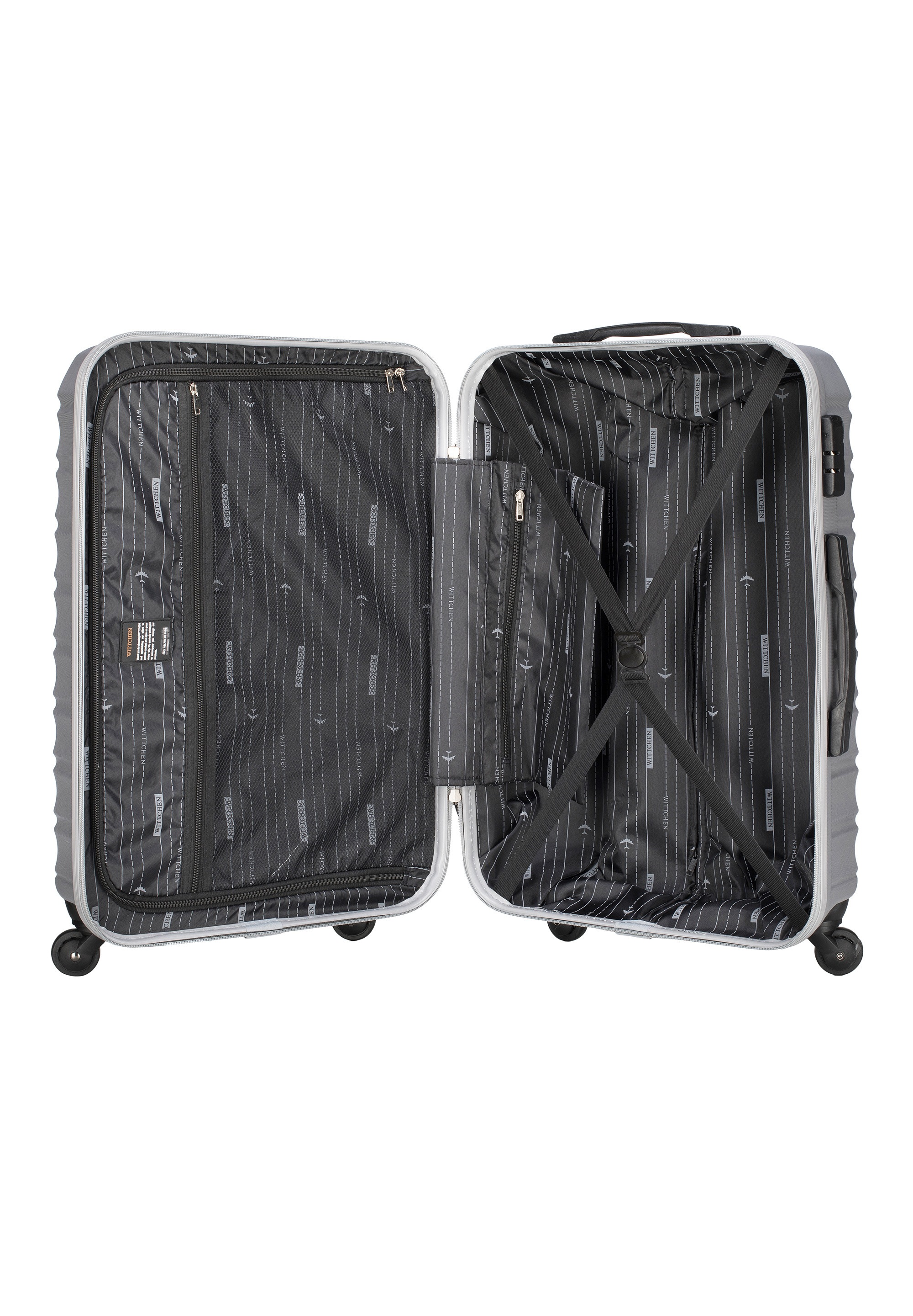 WITTCHEN Koffer »GROOVE LINE«, (nein), 4 Rollen, vier Spinnerräder, Hardcase, Teleskopgriff, Zahlenschloss