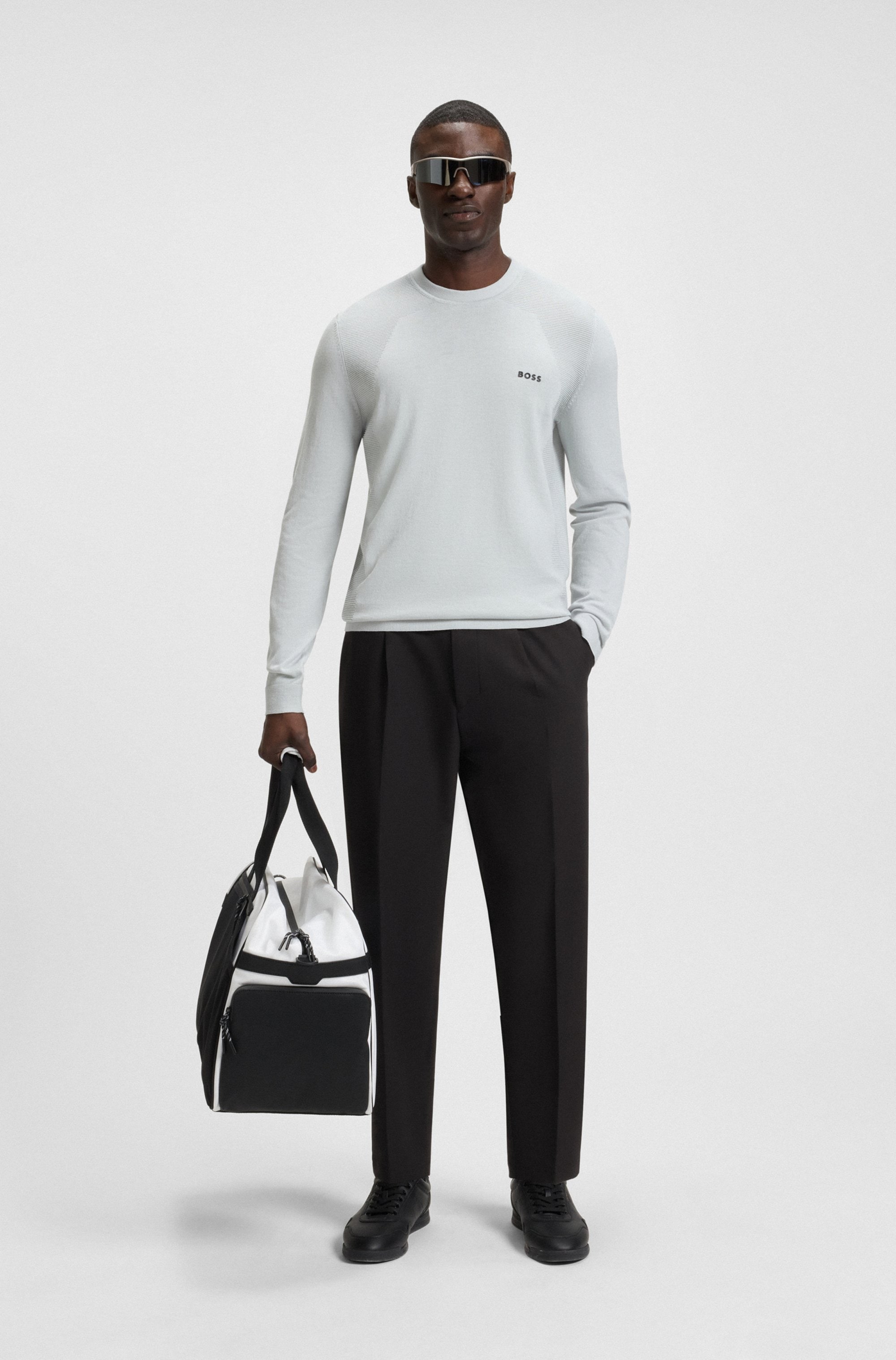 Thumbnail - BOSS GREEN Webhose "T Convert-Pleat", mit Zugbund und Markenlabel