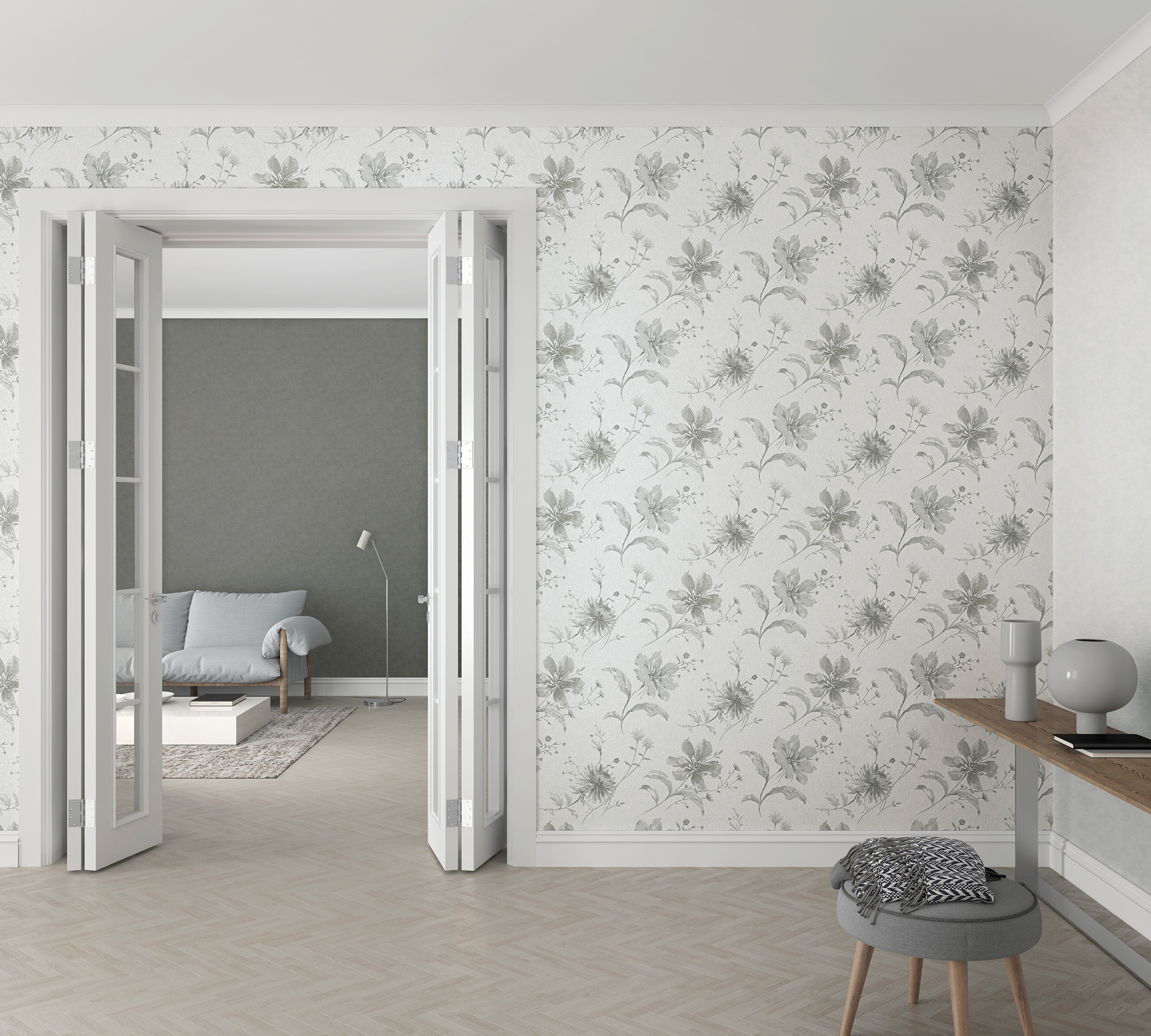 Marburg Vliestapete, botanisch, Blumen, moderne Tapete für Wohnzimmer Schlafzimmer Küche