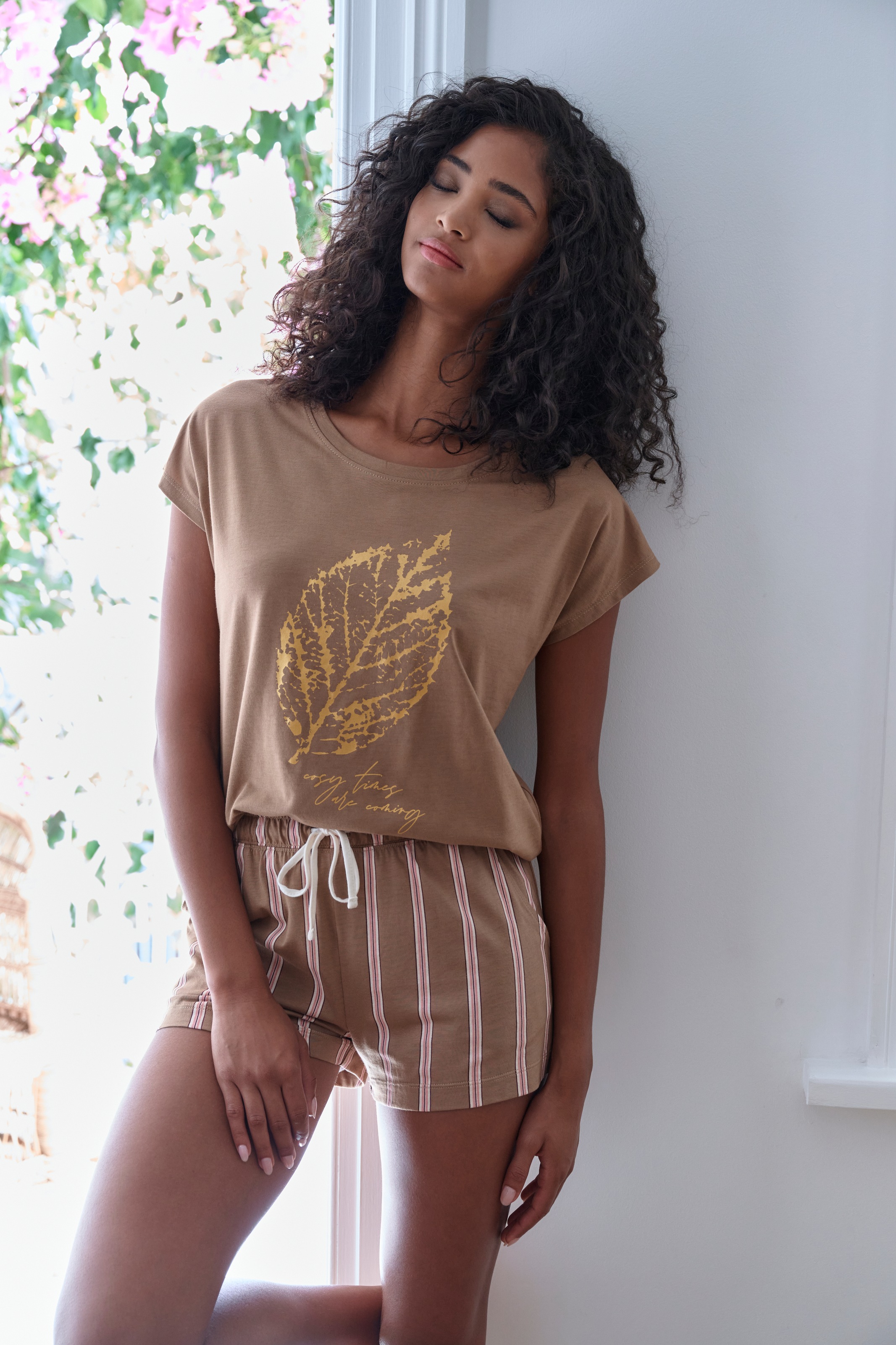 LASCANA Pyjamashorts, mit Druck