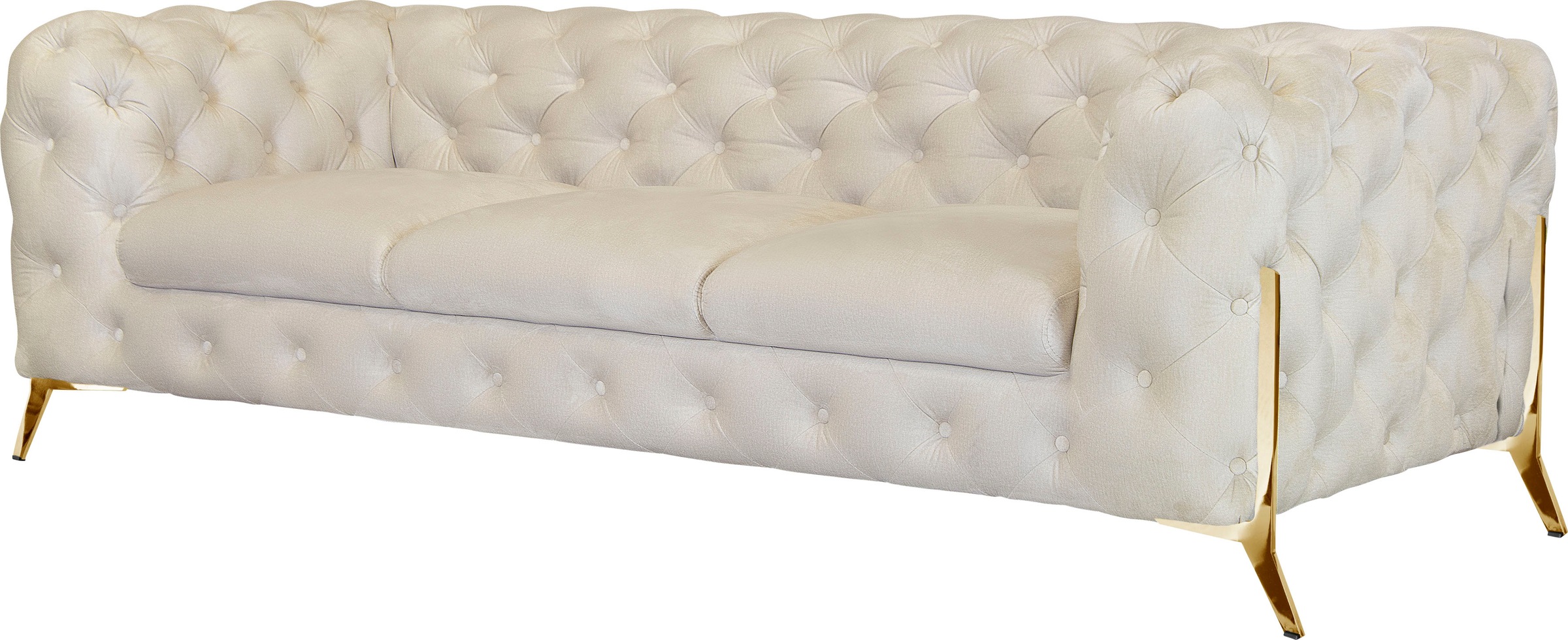 Thumbnail - Leonique Chesterfield-Sofa "Amaury", aufwändige Knopfheftung, moderne Chesterfield Optik, Fußfarbe wählbar