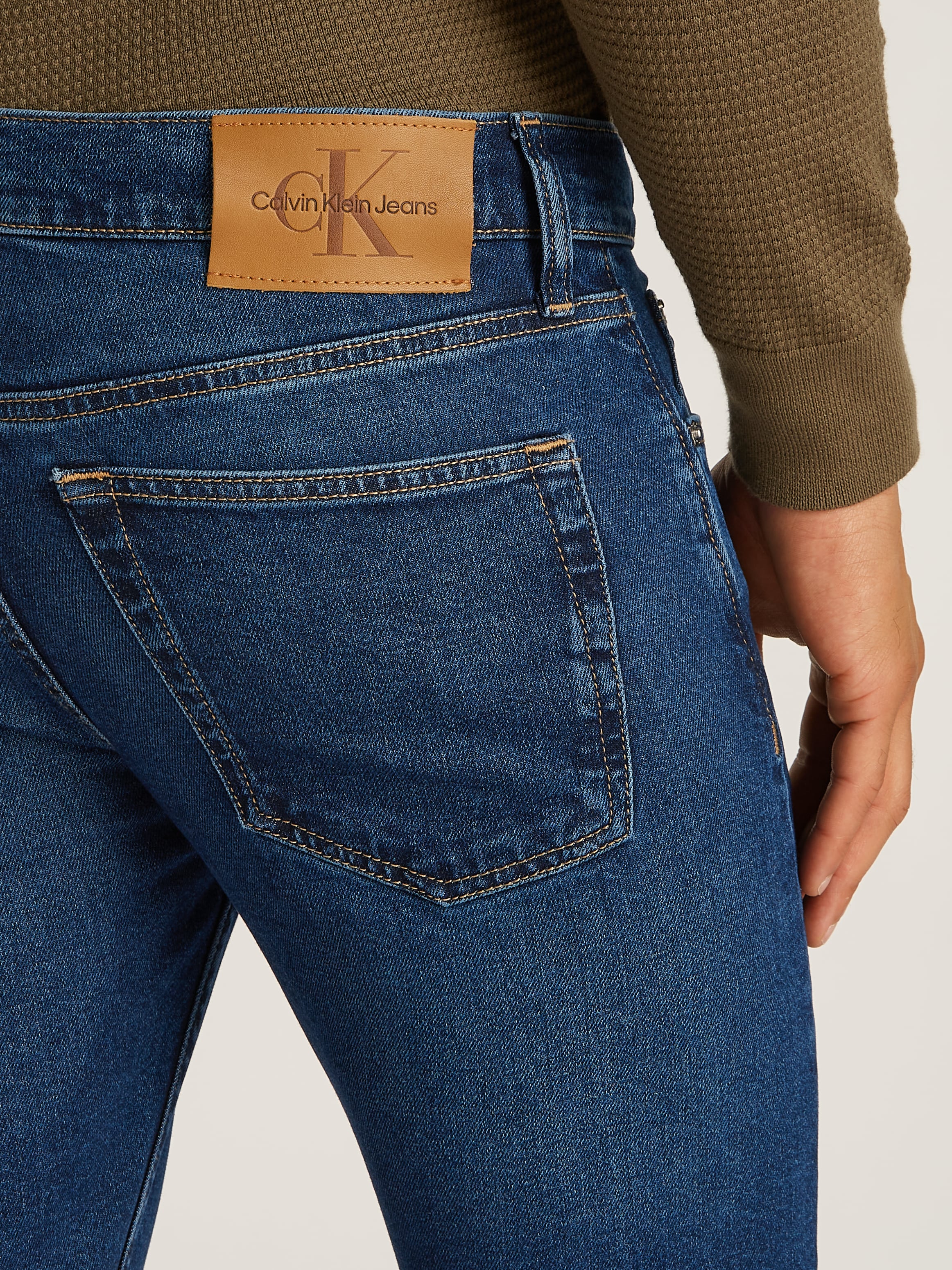 Calvin Klein Jeans Slim-fit-Jeans »SLIM TAPER«, Coinpocket, Logostickerei