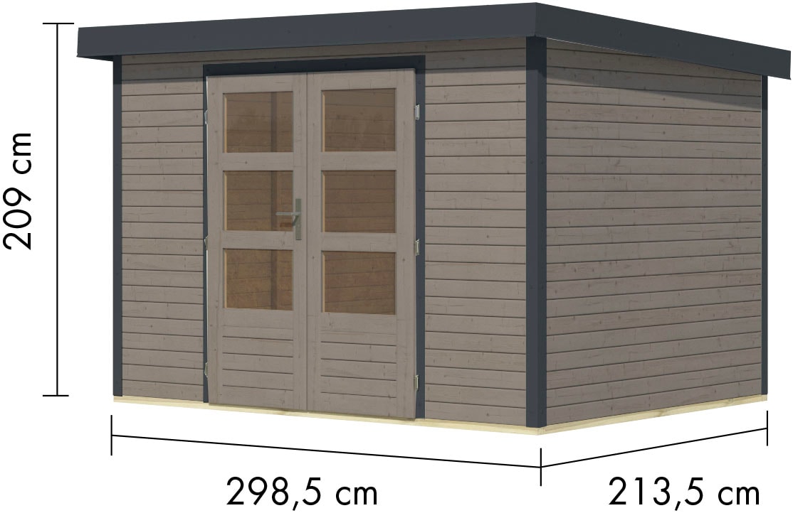 Karibu Gartenhaus »Jupiter 4 D«, in verschiedenen Farben