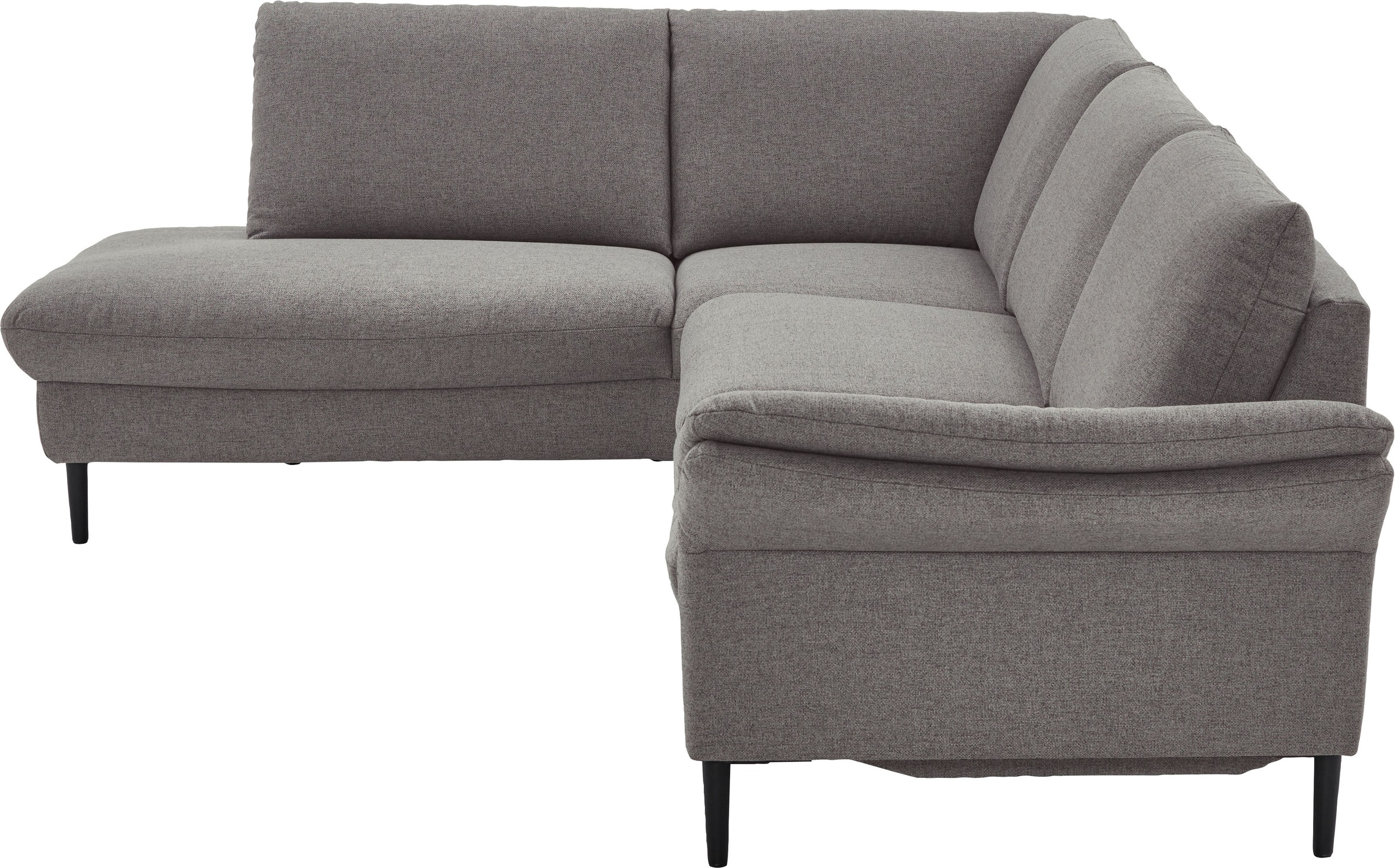 Places of Style Ecksofa »Sarsina: mit Tonnentaschen-Federkern, perfekt zum Entspannen L-Form«, inklusive 2 motorischen Relaxfunktionen mit Herz-Waage-Beschlag